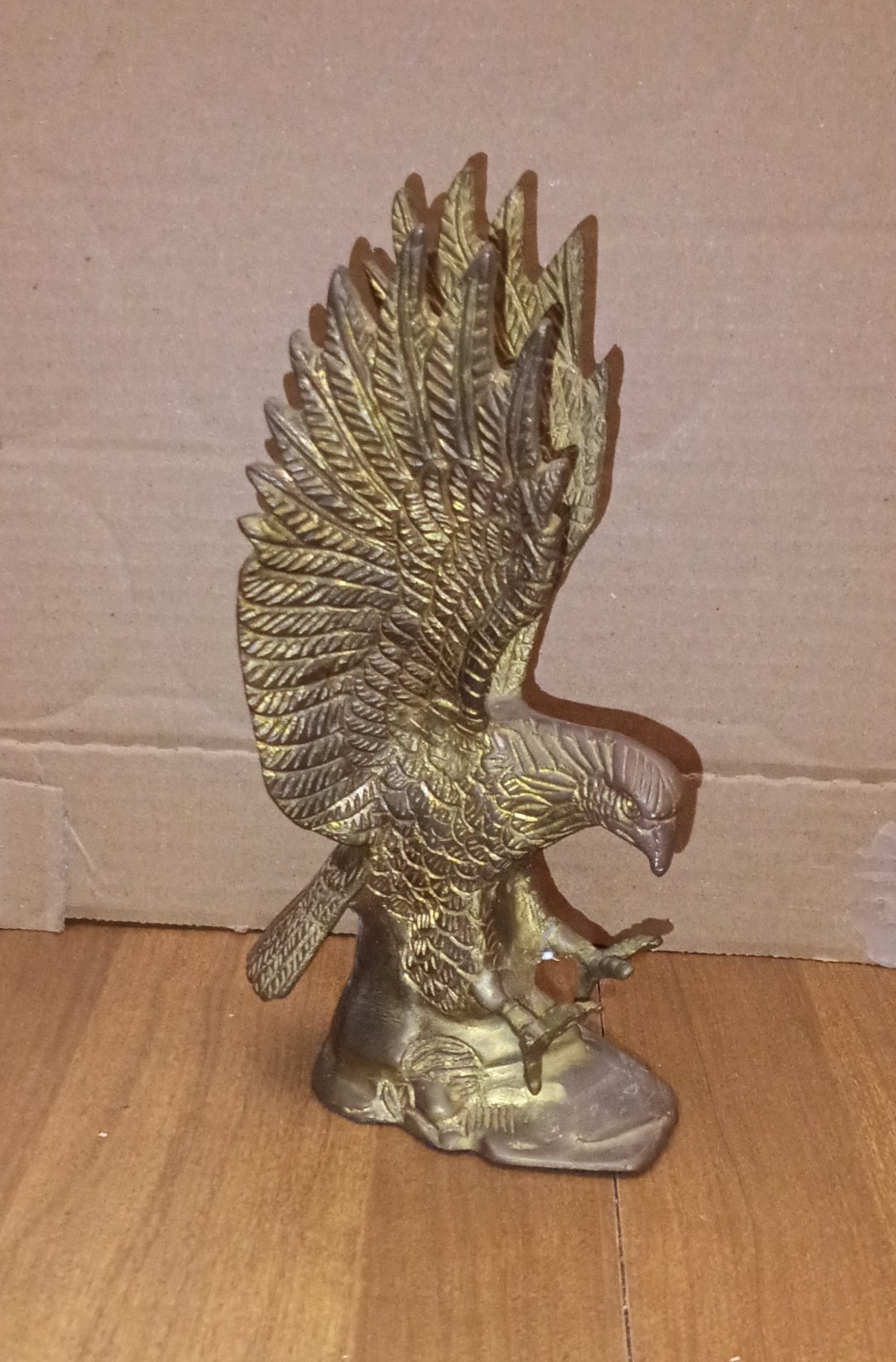 Vintage Solid Brass Eagle Statue 8\
