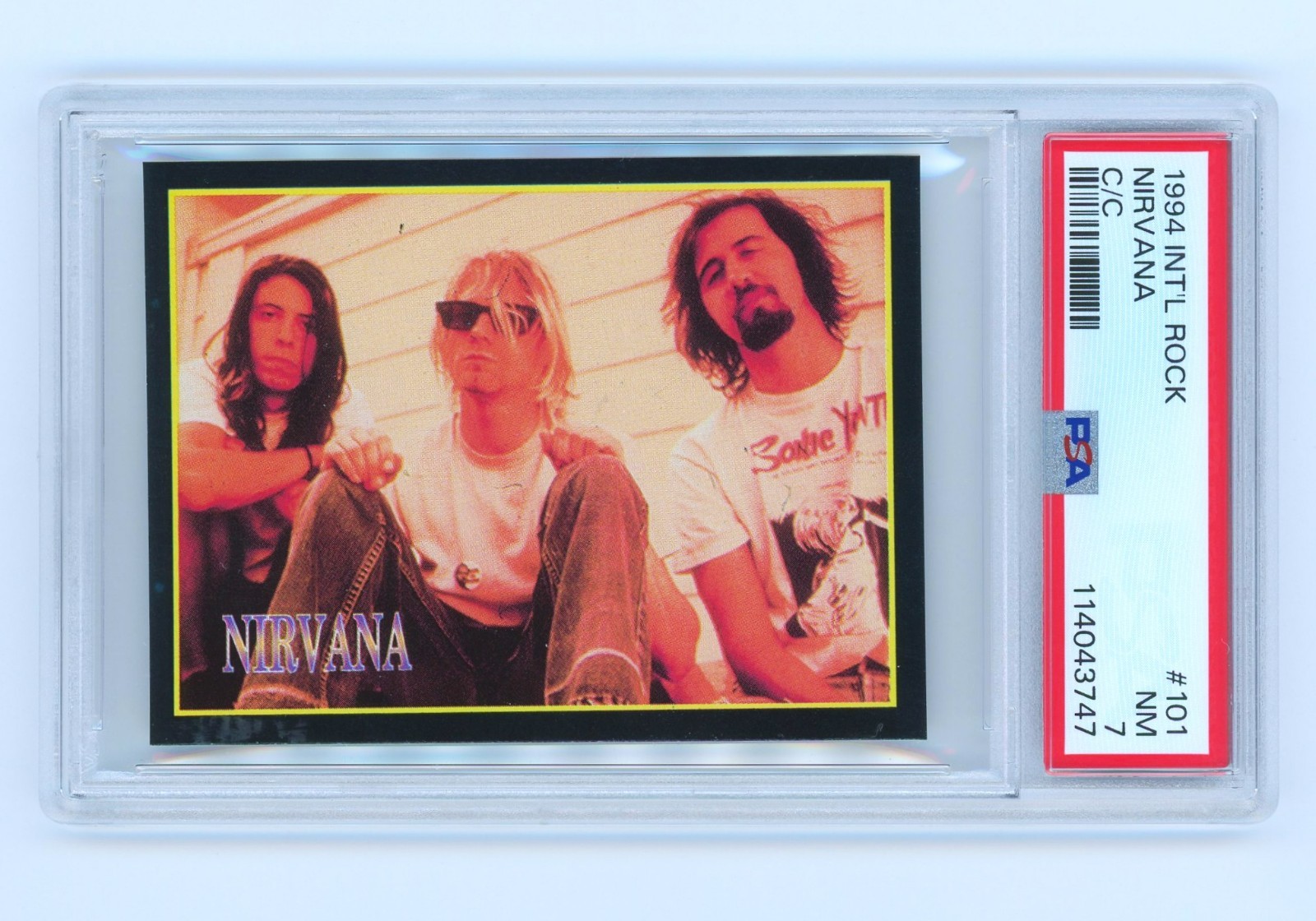 1994 Ultra Figus International Rock Cards Nirvana (PSA 7) (POP 5/2 Higher) 1994 Ultra Figus International Rock Cards Nirvana (PSA 7) (POP 5/2 Higher)