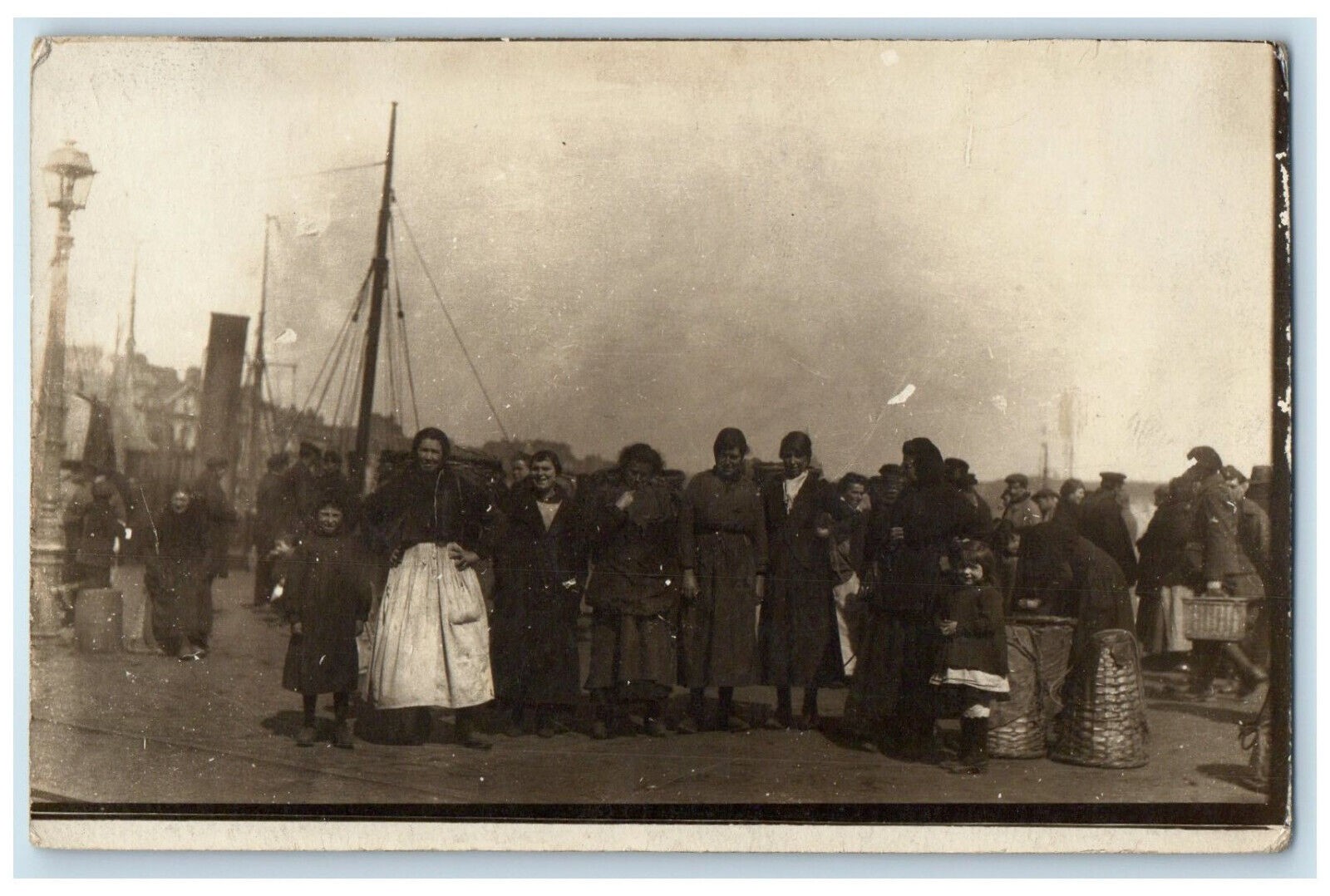 c1910 People of Le Havre France Antique Unposted WW1 RPPC Photo Postcard