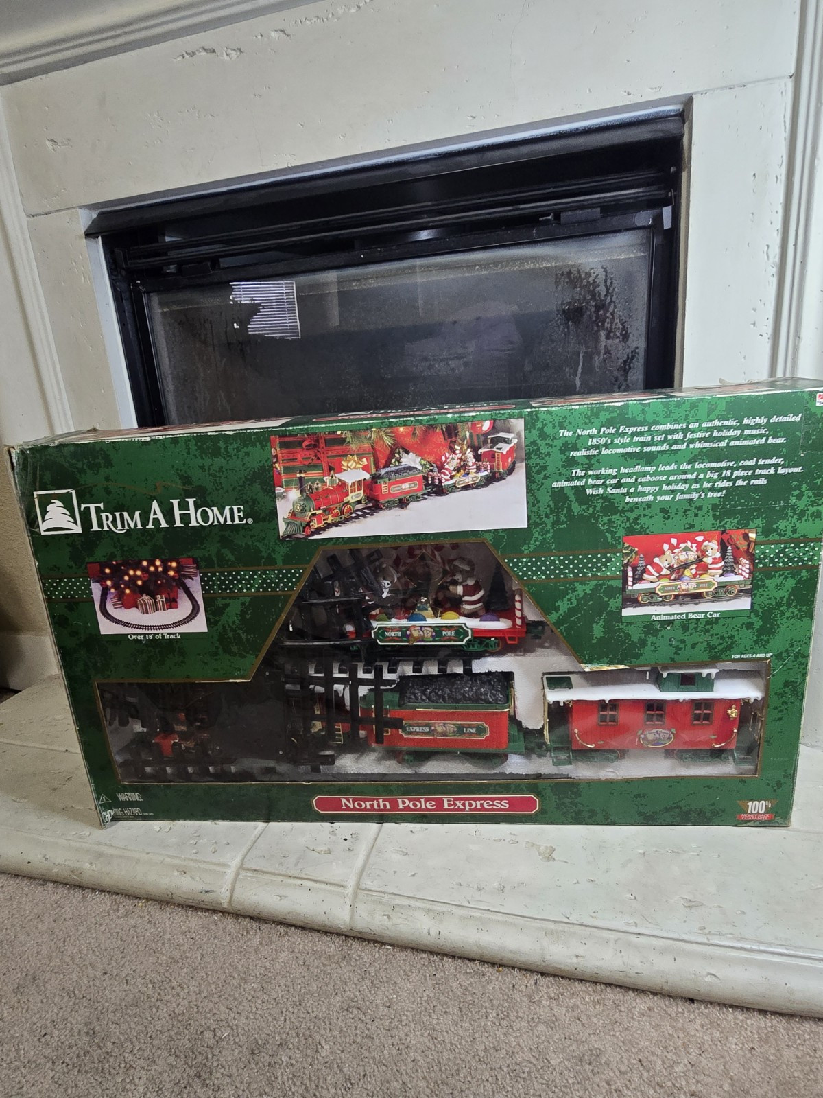 Vintage New Bright Trim A Home Christmas Train & Tracks Complete 