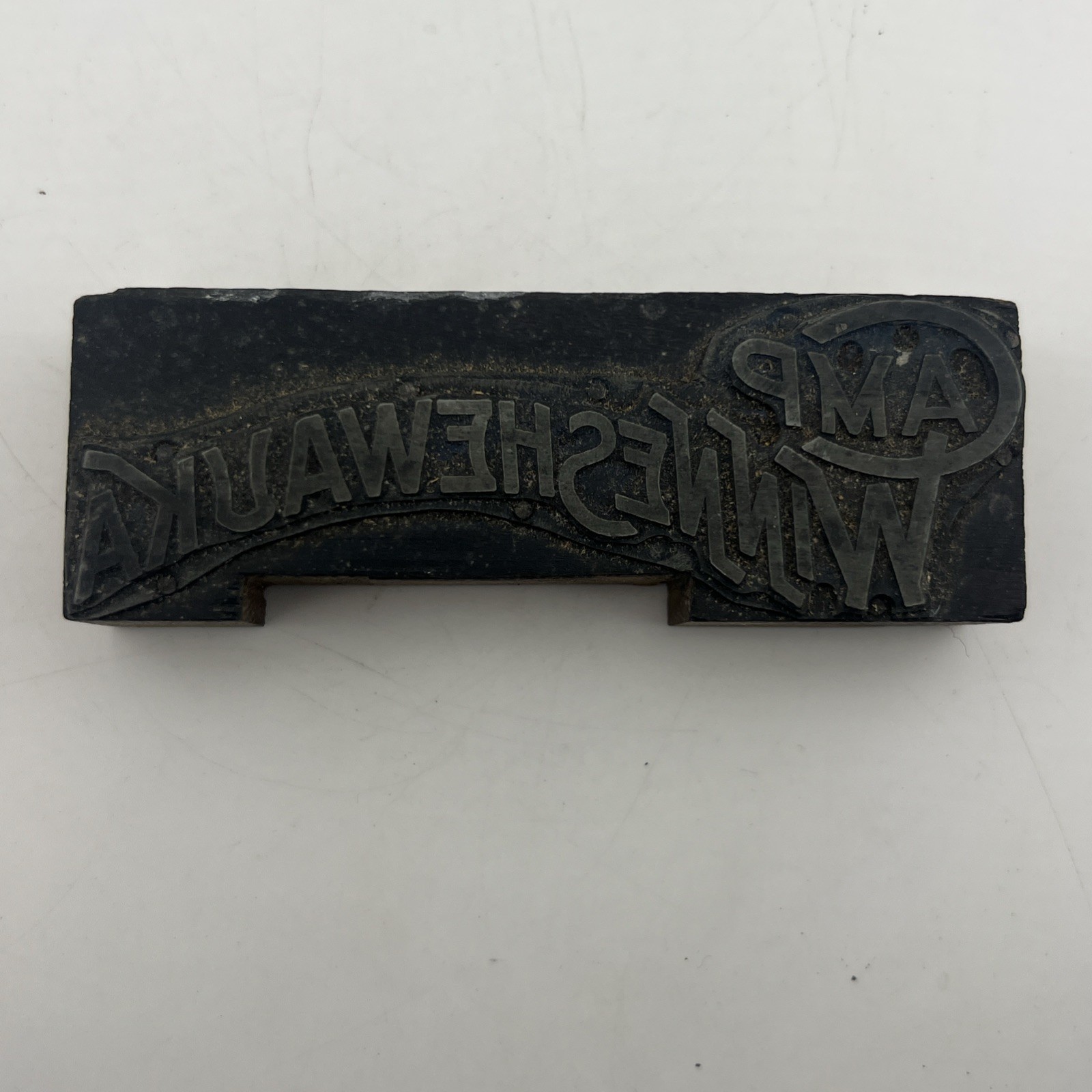 Vtg 1920s Camp Winneshewauka Girls Summer Camp Vermont Letterpress Print Block