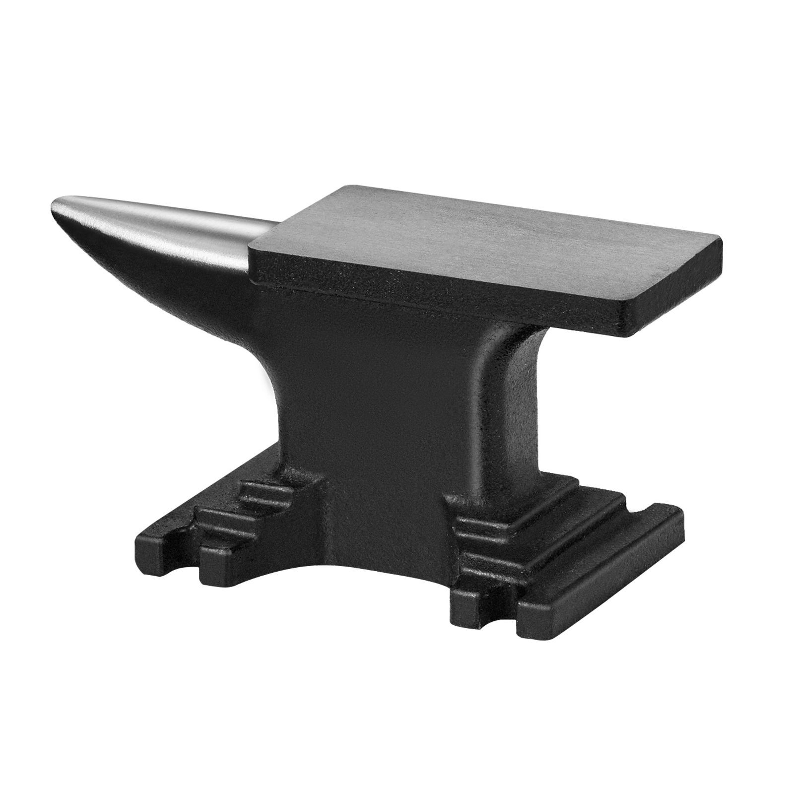 8.8lb Cast Steel Anvil with Round Horn, 132x68mm Top, Forging Tool