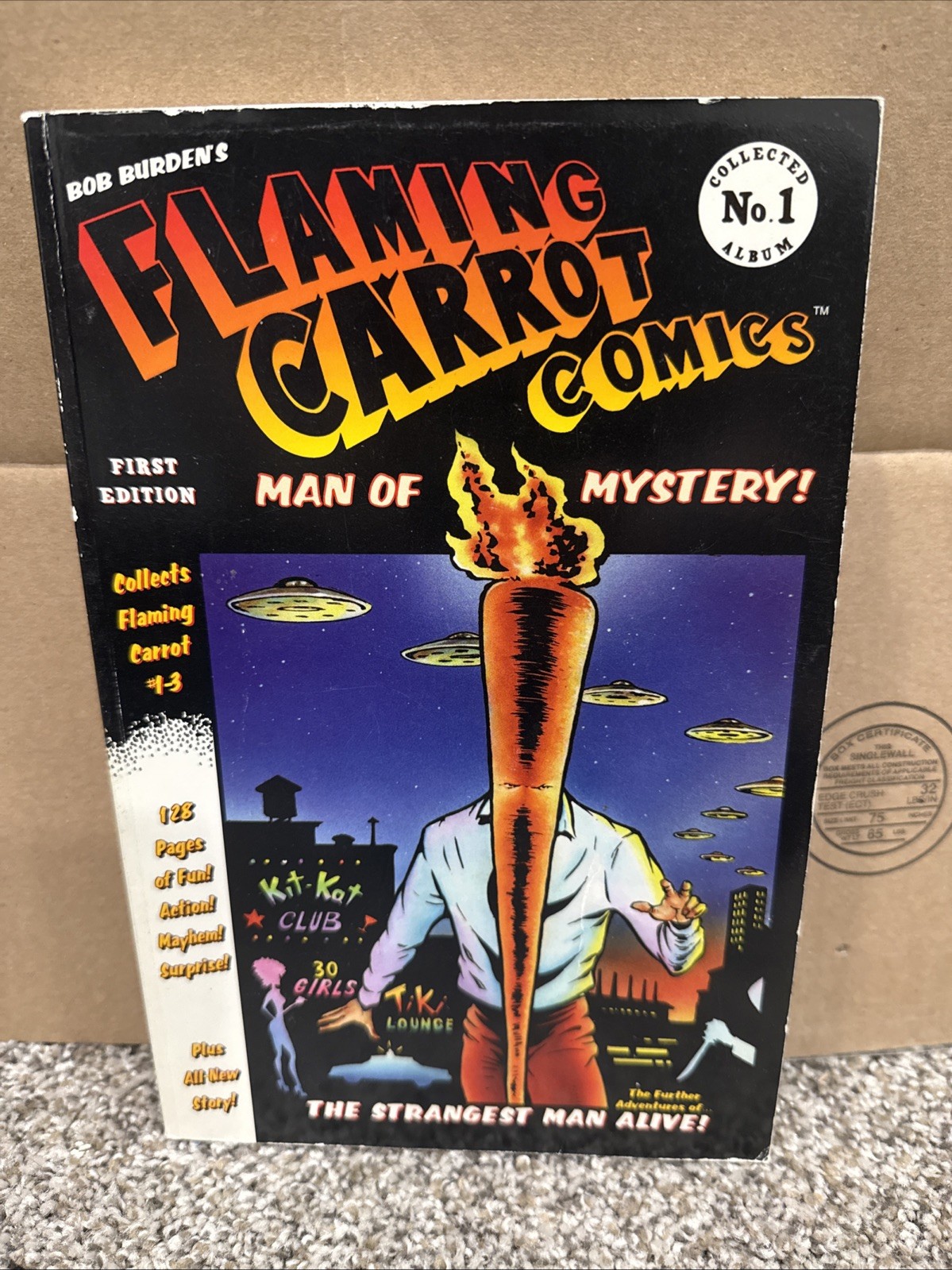 Flaming Carrot Collected Album #1 Man of Mystery Bob Burden Dark Horse 1997 Flaming Carrot Collected Album #1 Man of Mystery Bob Burden Dark Horse 1997