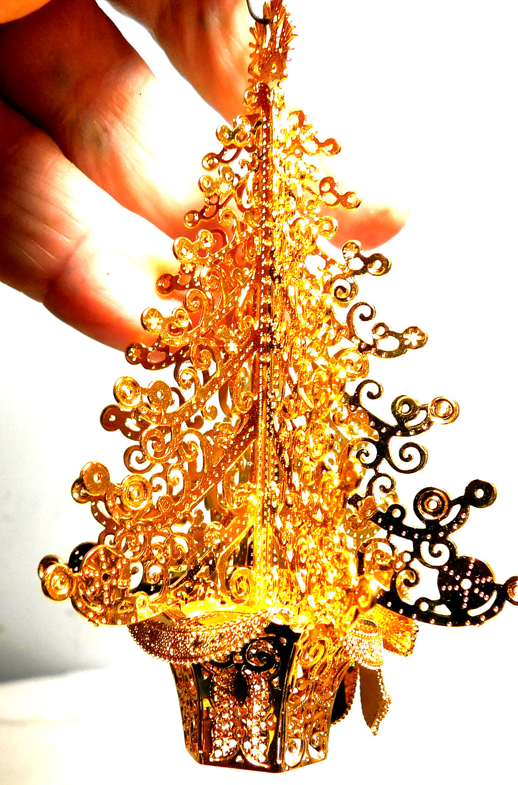 Vintage Danbury Mint Gold Plated Christmas Tree Ornament / 2003 Christmas Tree Vintage Danbury Mint Gold Plated Christmas Tree Ornament / 2003 Christmas Tree