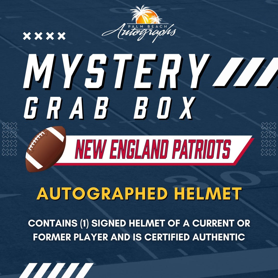 Mystery Grab Box - New England Patriots NFL Football Autographed Deluxe Full-Siz