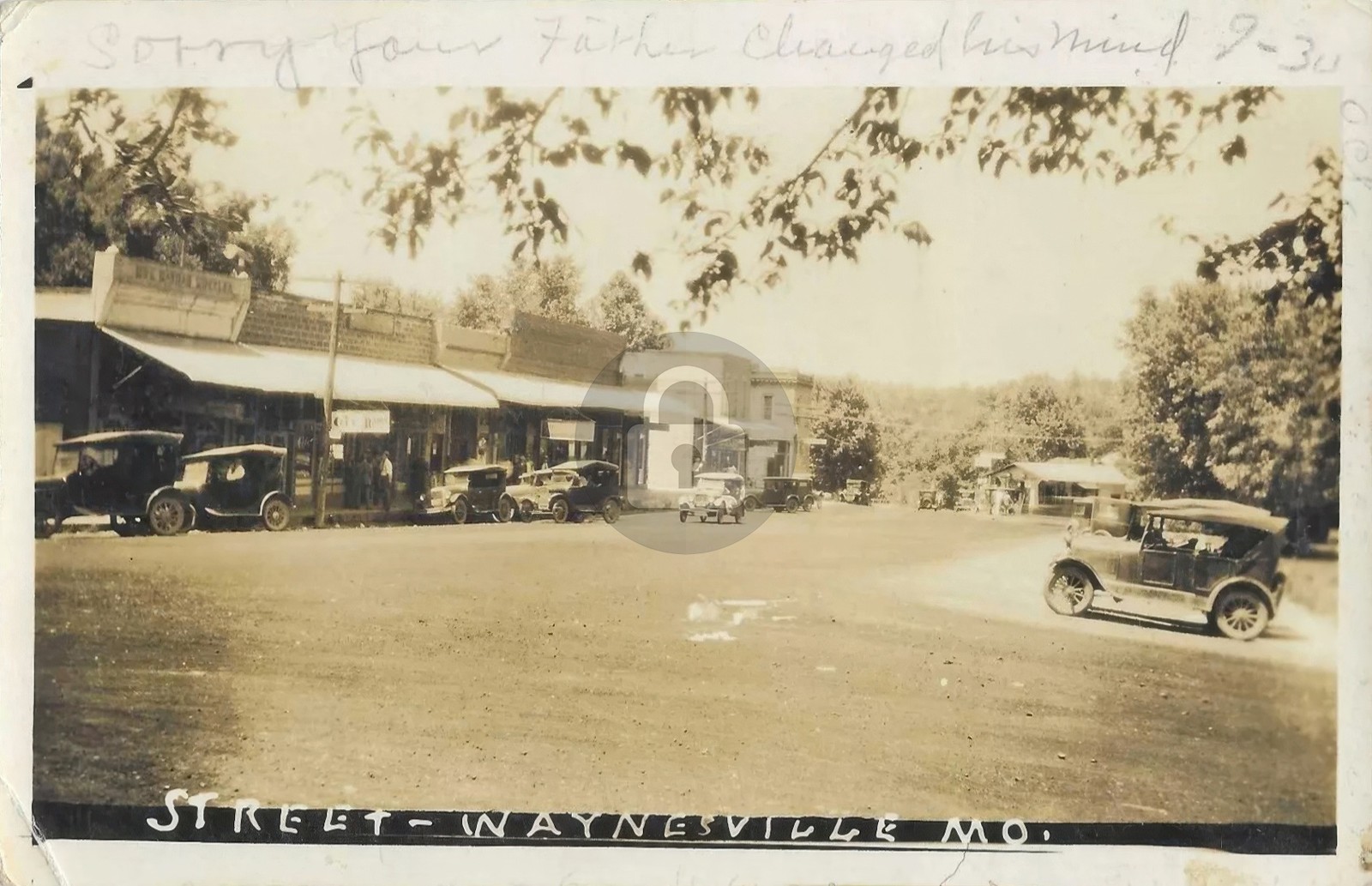 Waynesville MO Missouri 1928 Street Scene Highway 66? RPPC Photo Postcard COPY