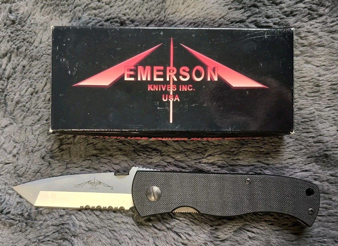 Emerson CQC 7 No Wave Tanto Folding Pocket Knife 2000 Unused Emerson CQC 7 No Wave Tanto Folding Pocket Knife 2000 Unused