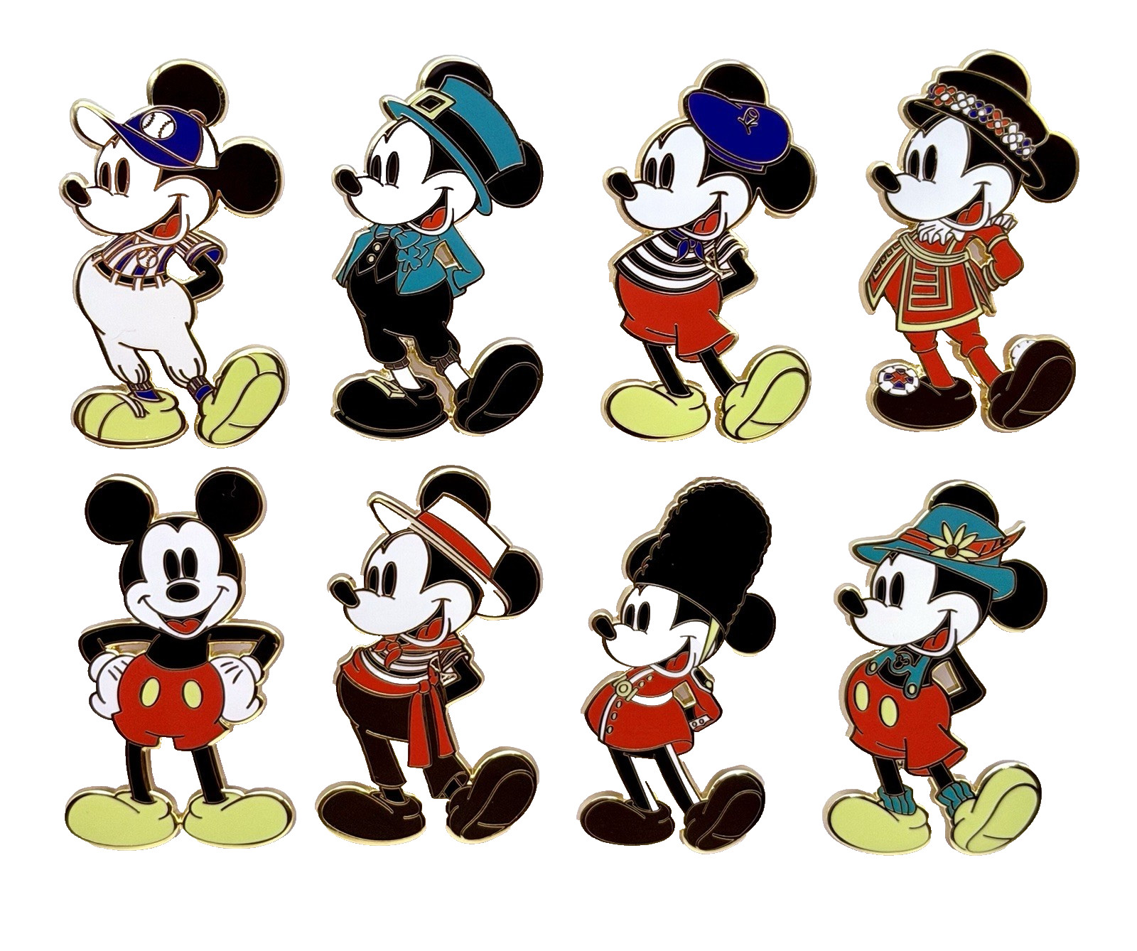 Walt Disney Imagineering WDI City Outfits Series 8 Pin Set 2024 Mickey Mouse LE Walt Disney Imagineering WDI City Outfits Series 8 Pin Set 2024 Mickey Mouse LE