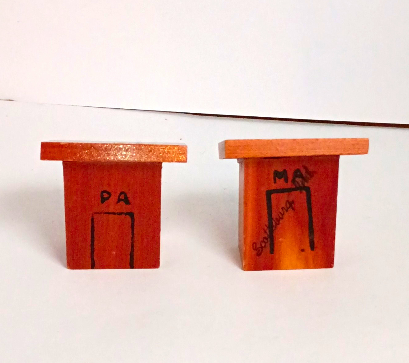 Vintage Handcrafted Wooden \