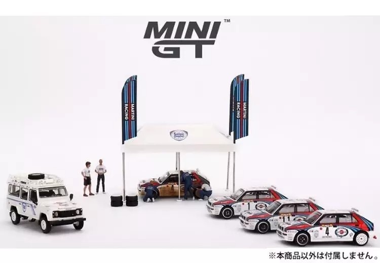 1/64 scale miniature car Paddock Service Martini Racing Tent Set 