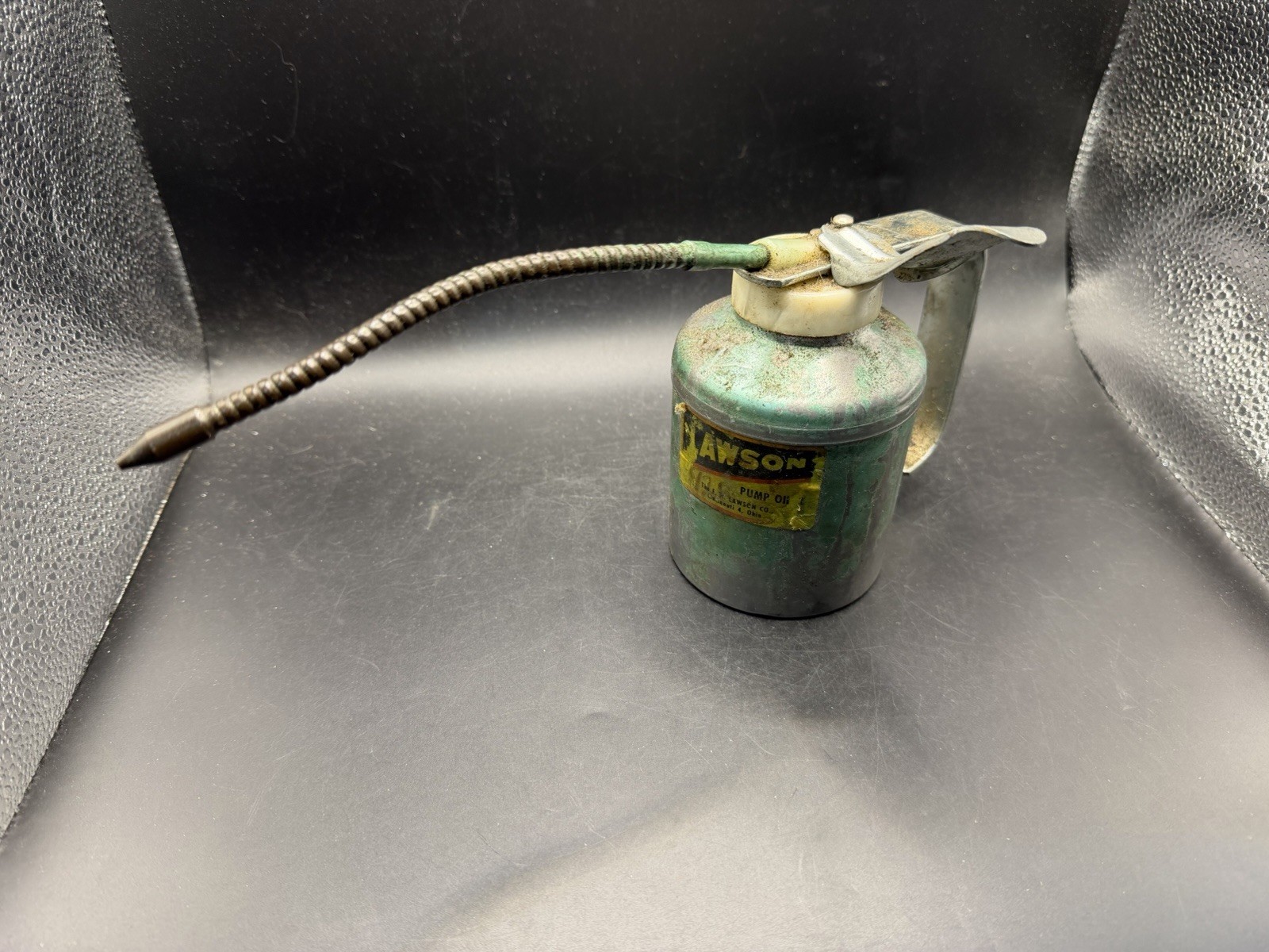 Vintage Lawson Pump Oiler Can Flexible Spout F H Lawson Co Cincinnati Ohio