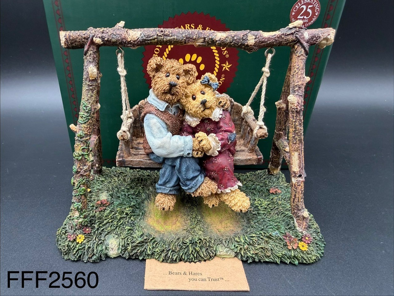 2004 Boyds Bearstone Albert and Martha...Swing Time Romance, Style#228429