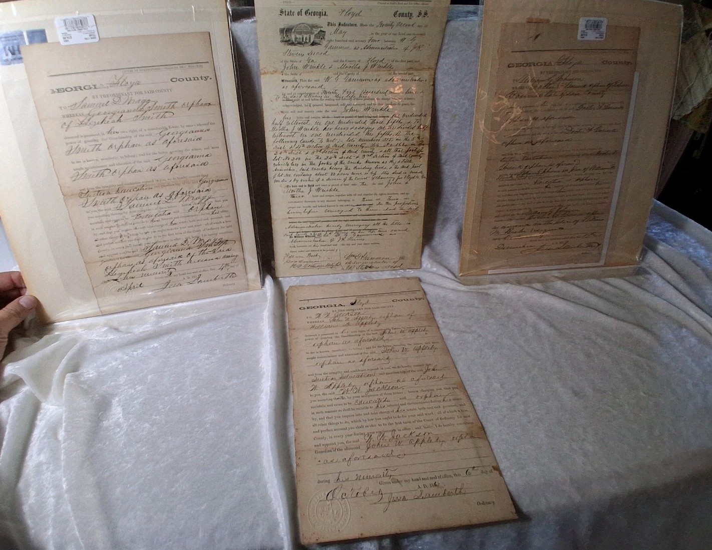 1800s Rome Ga Estate Floyd County Papers With Seals