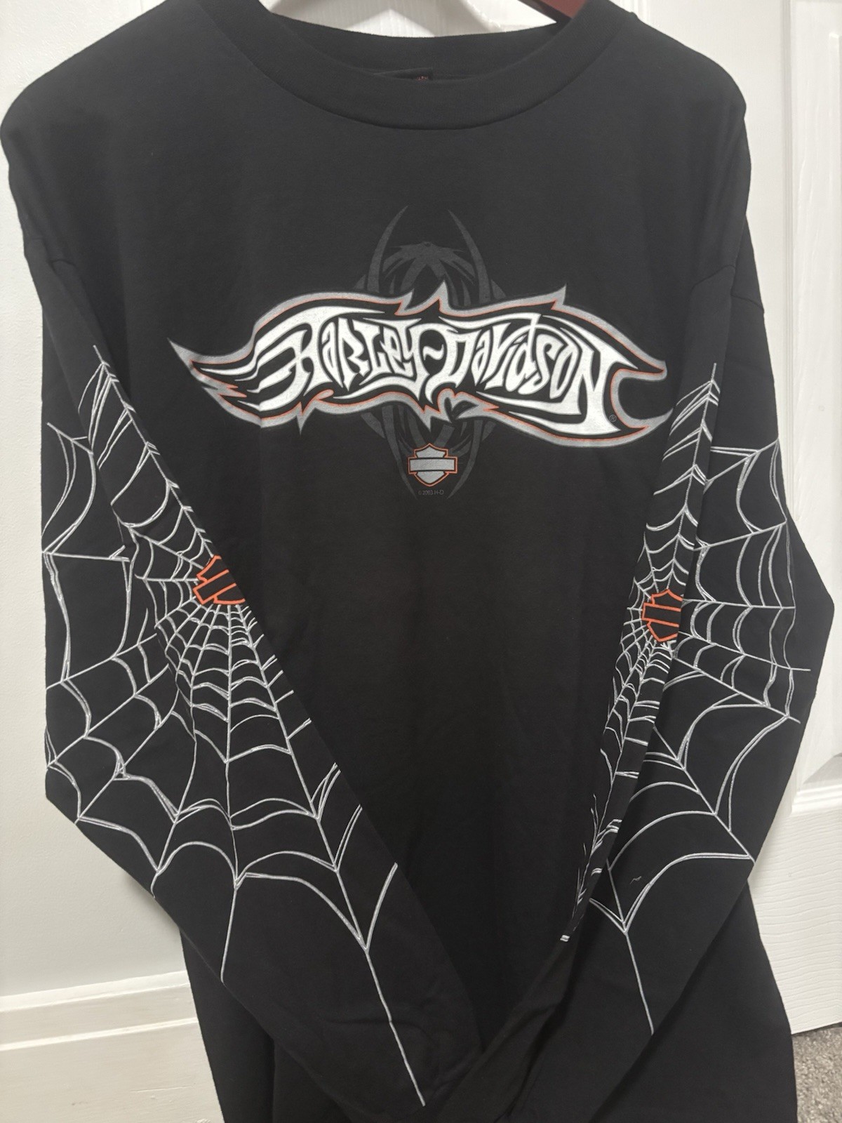 Vintage 2003 Harley Davidson Long Sleeve Men’s Spider Web XL shirt Vintage 2003 Harley Davidson Long Sleeve Men’s Spider Web XL shirt