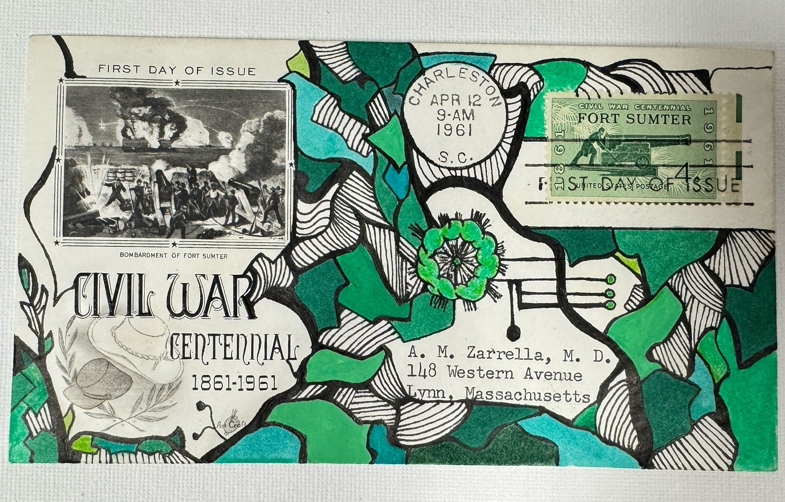 First Day Cover Original Art Work Signed By Steve McCarty 1/1