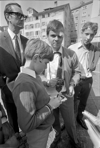 Child star Heintje Simon visiting Zurich 1969 1960s Switzerland Old Photo