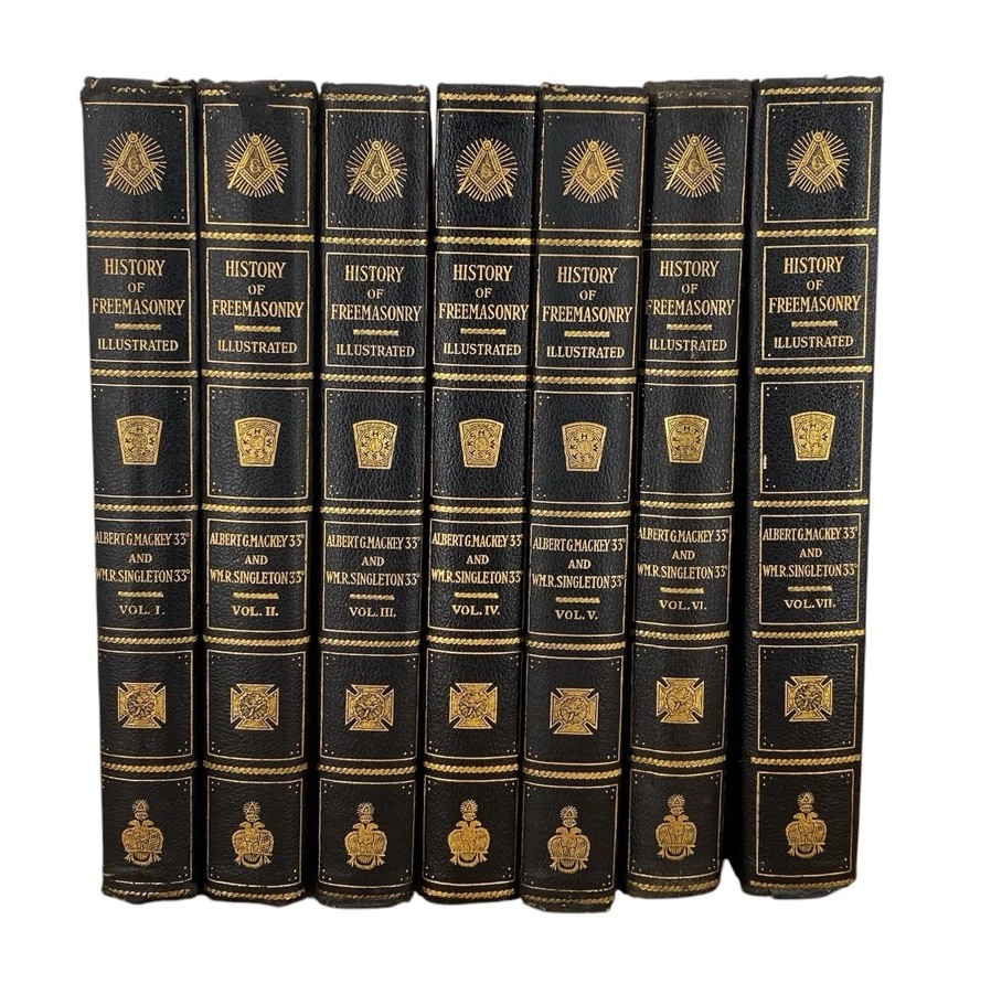 History of Freemasonry Illustrated Vol 1-7 Mackey Singleton Hughan 1898 and 1906