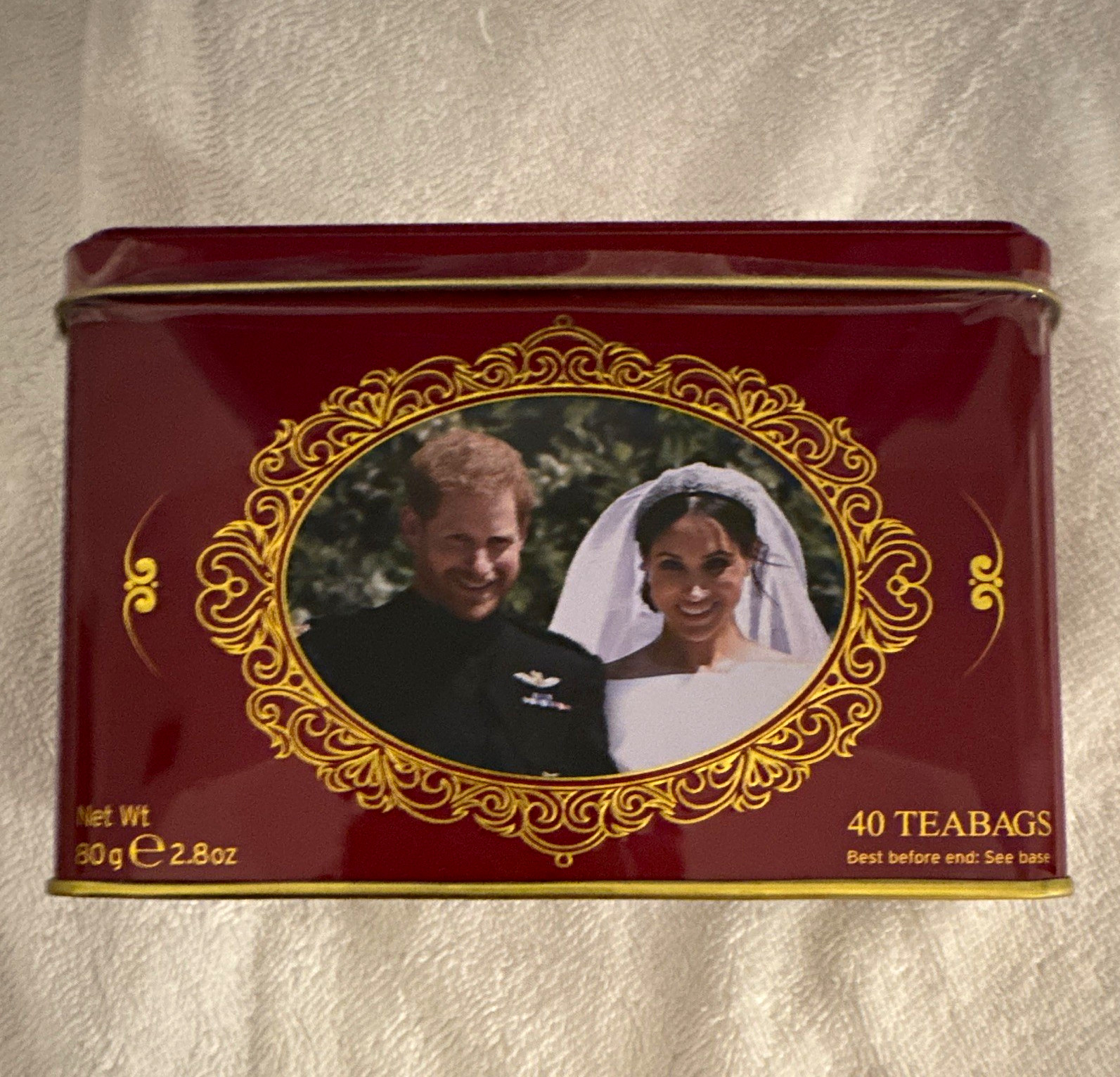 Duke & Duchess of Sussex English Breakfast Tea Tin 40 Teabags 80g May 2018