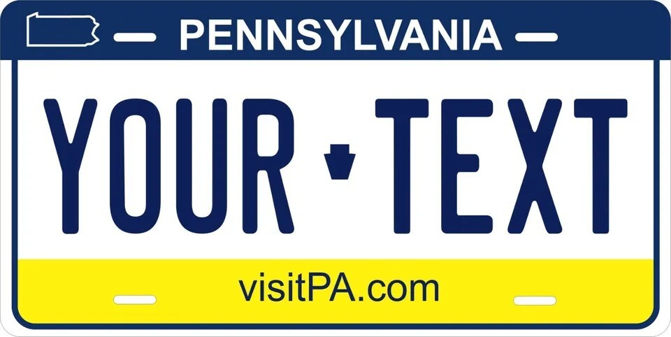 Pennsylvania 2004 Custom State License Plate Personalized 12