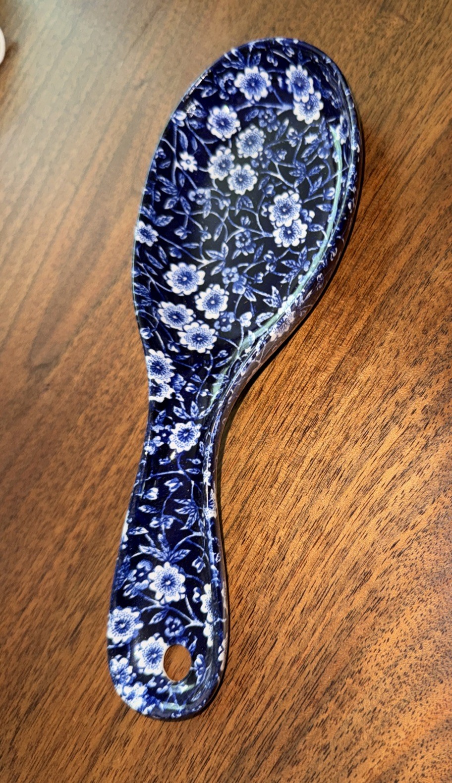 Rare Calico Burleigh Staffordshire England 9.6 Ceramic Spoon Rest Rare Calico Burleigh Staffordshire England 9.6 Ceramic Spoon Rest