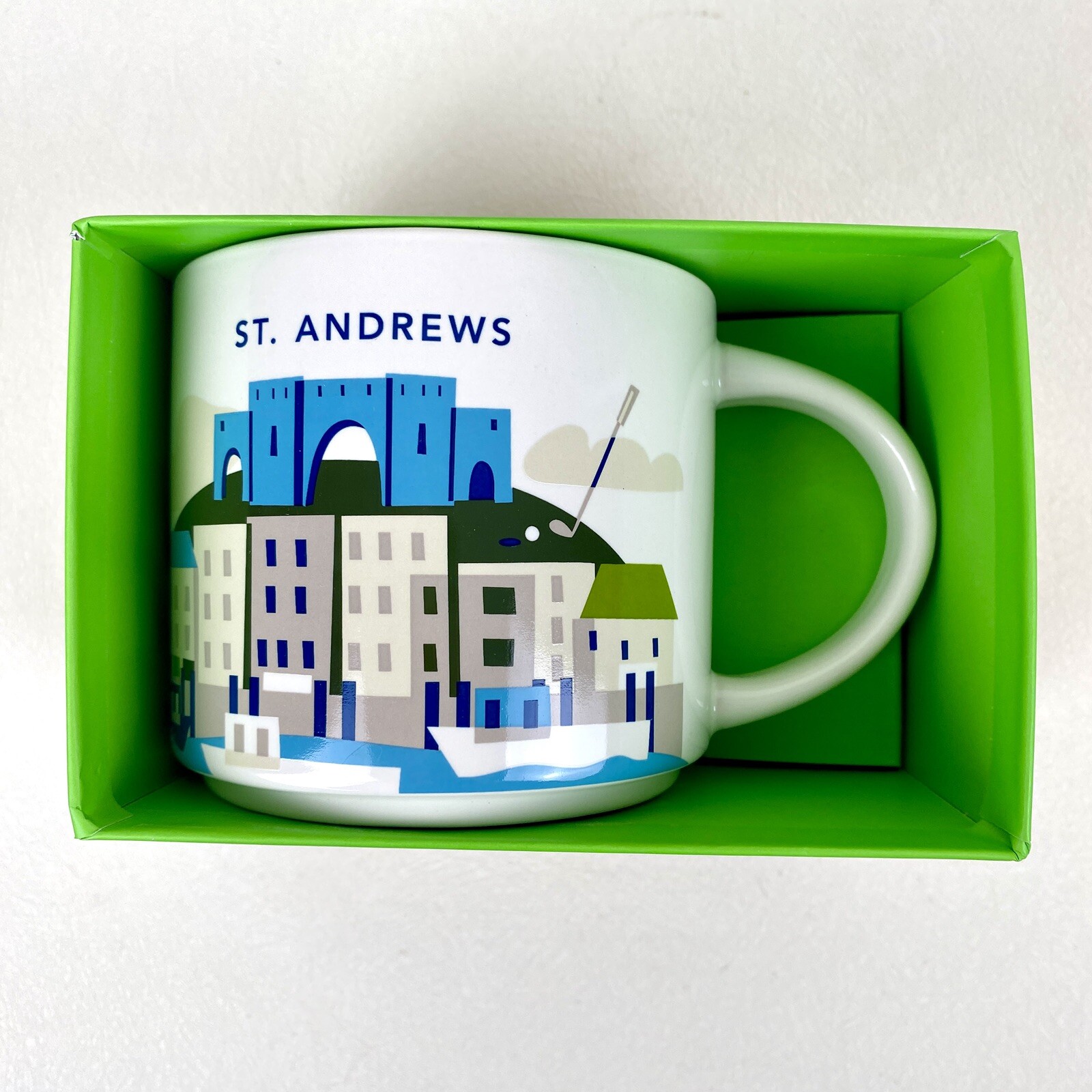 Starbucks ST. ANDREWS You Are Here Mug NEW IN BOX US Seller Golf Castle Fife