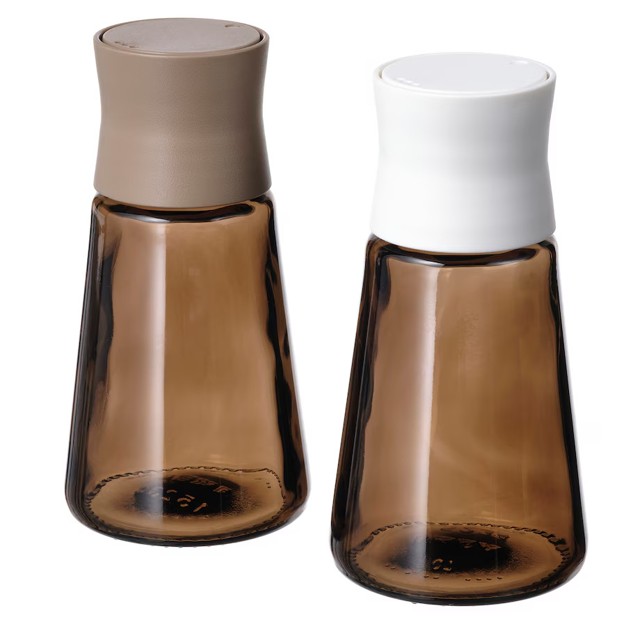 Set of 2 IKEA HALVTOM Salt and Pepper Shakers 4 ¾ Set of 2 IKEA HALVTOM Salt and Pepper Shakers 4 ¾