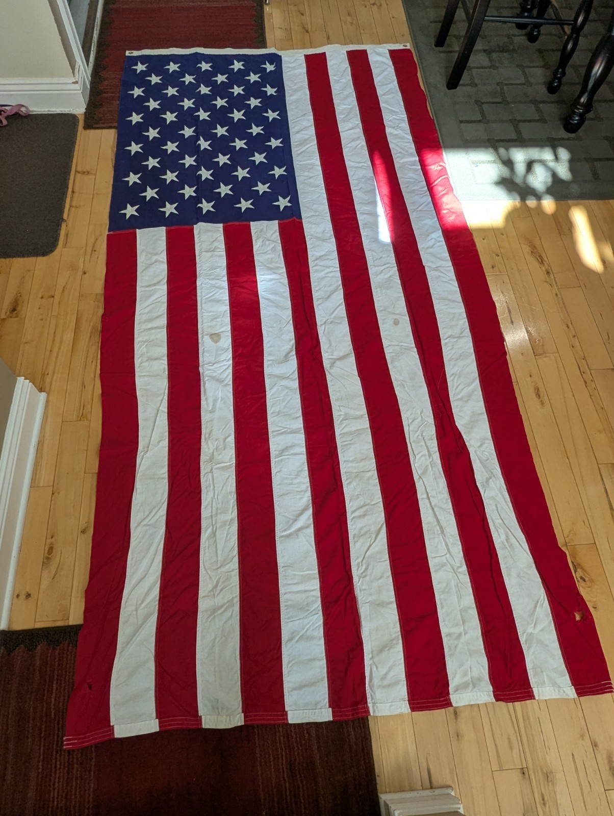 Vintage Valley Forge USA Flag - 9ft x 4ft 4in - Sewn Cotton 50 Star