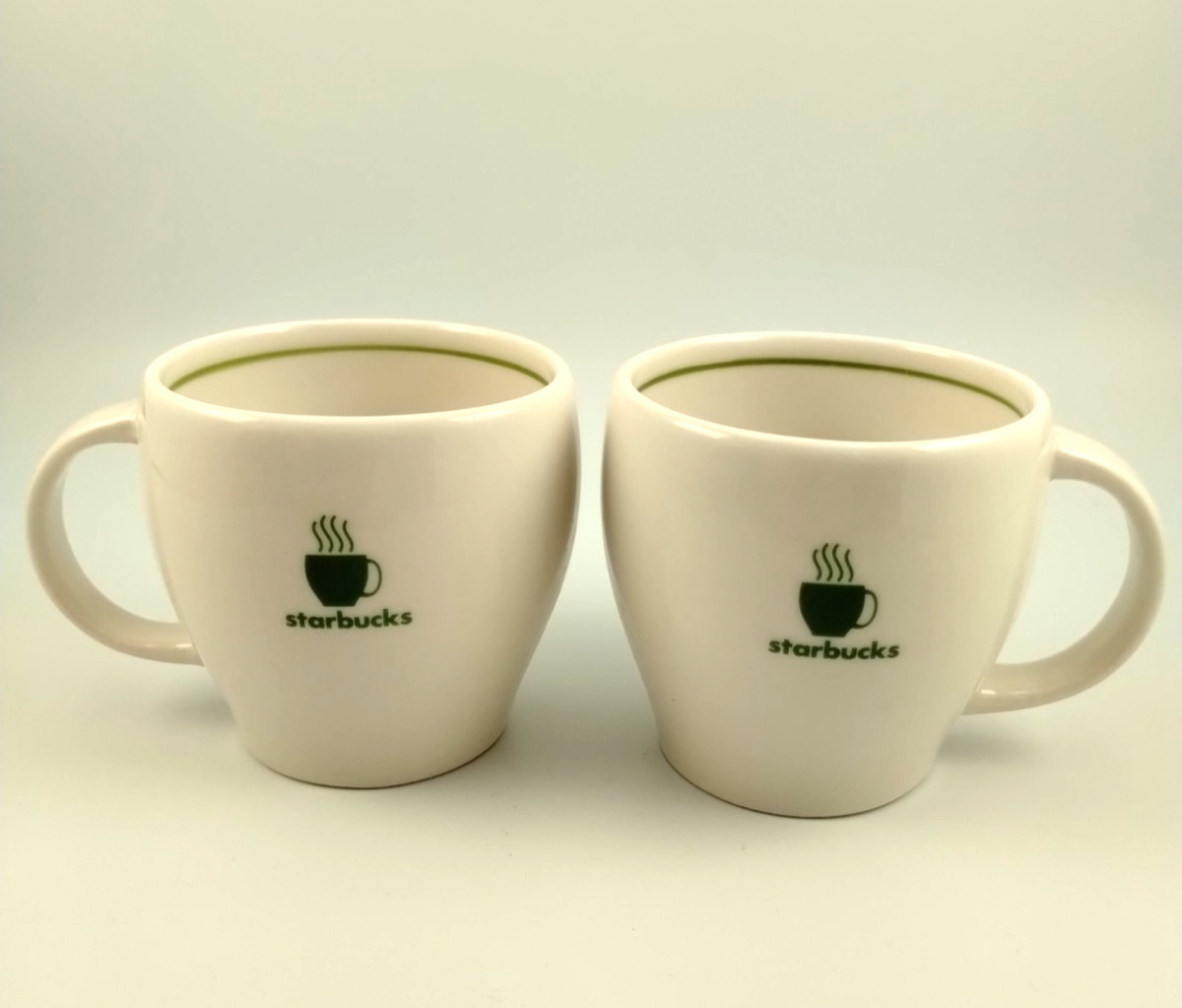 (2) STARBUCKS~2003 BARISTA  ABBEY~ 6oz Cups~Coffee Tea Latte Mugs~EXCELLENT