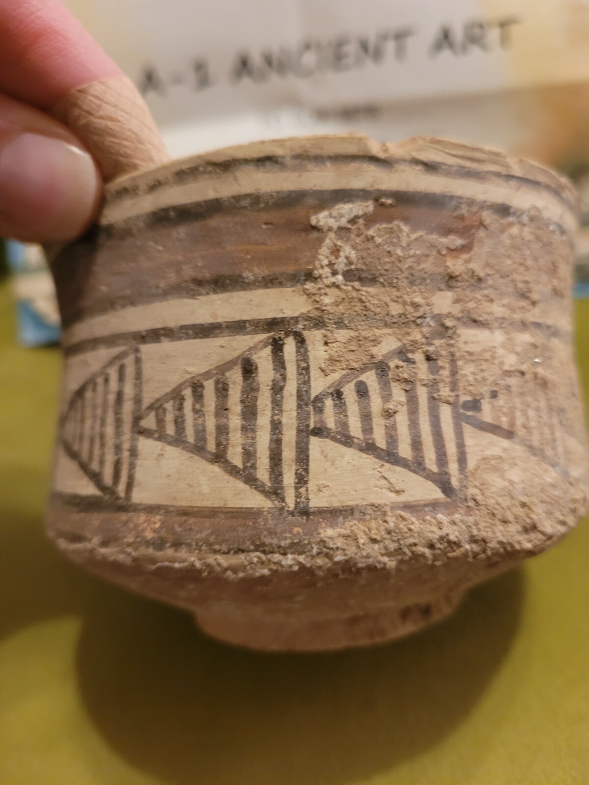 Old Indus Valley Antiquity Terracotta Painted Vessel C.3000-2000 BC Bronze Age 