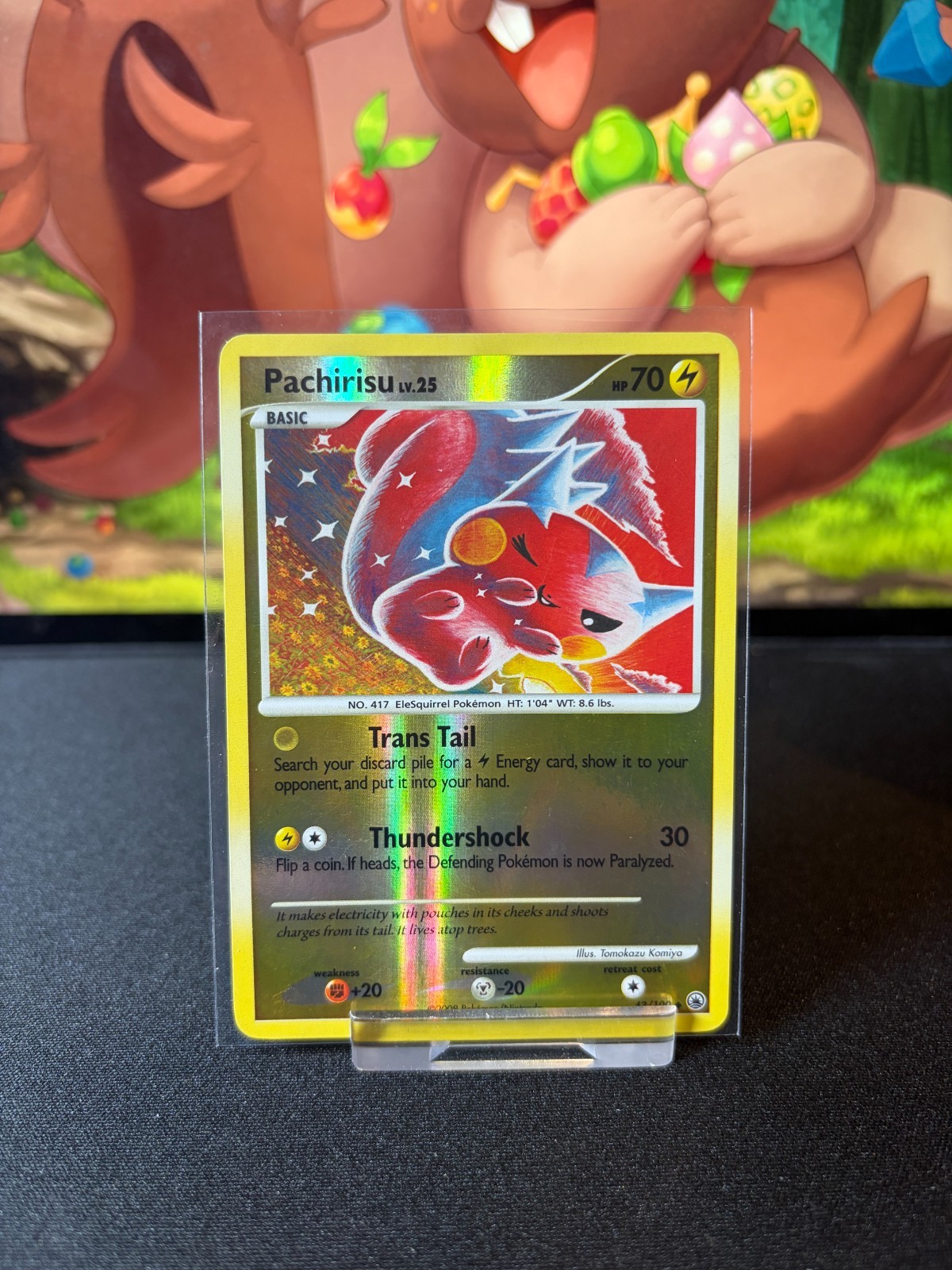 Pachirisu Reverse Holo - 43/100 - Majestic Dawn - Pokemon LP TCG Card Komiya