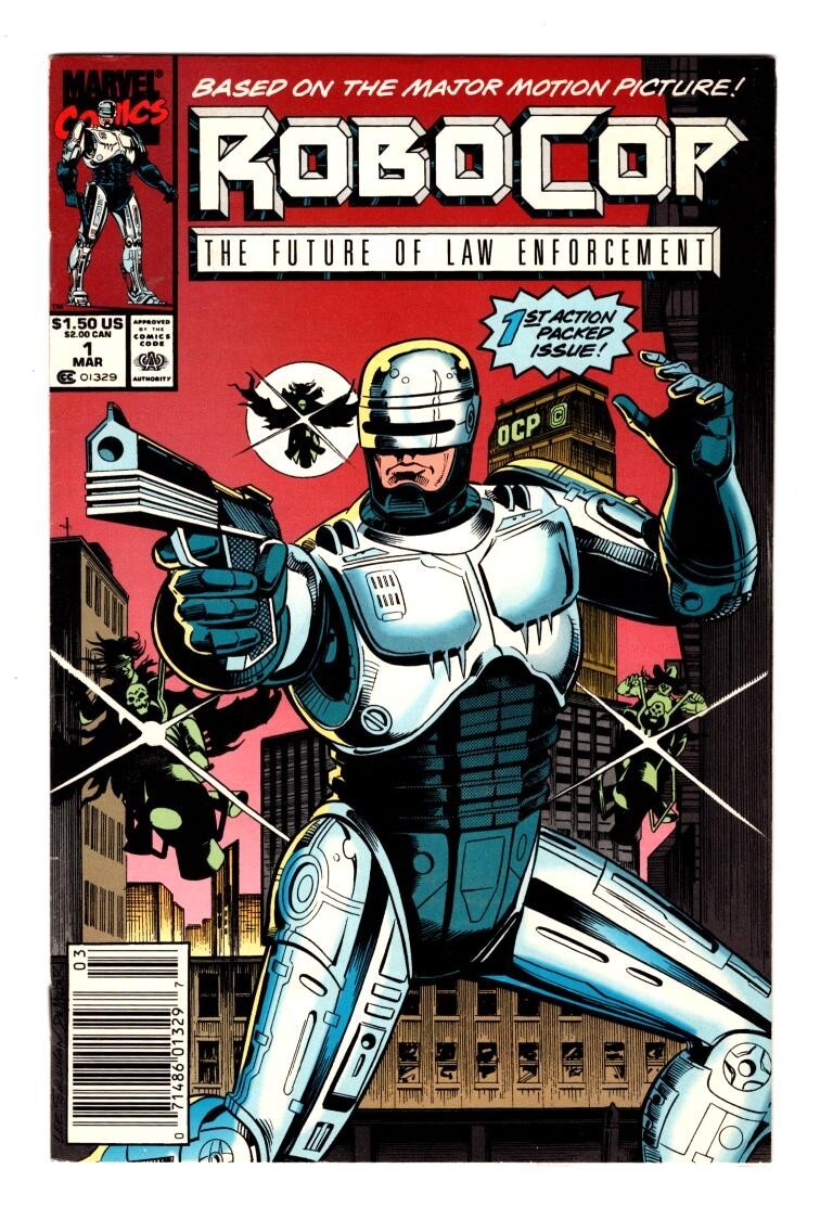 ROBOCOP #1 (VF+ 8.5) NEWSSTAND / 1st ROBOCOP in COMICS /1990 BASED ON MOVIE * ROBOCOP #1 (VF+ 8.5) NEWSSTAND / 1st ROBOCOP in COMICS /1990 BASED ON MOVIE *