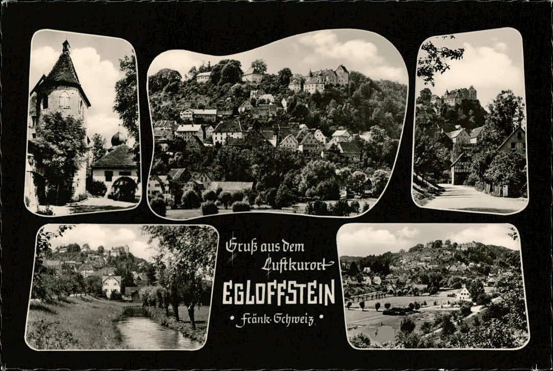 Vintage Gruß aus dem Luftkurort Egloffstein Fränk. Schweiz Postcard
