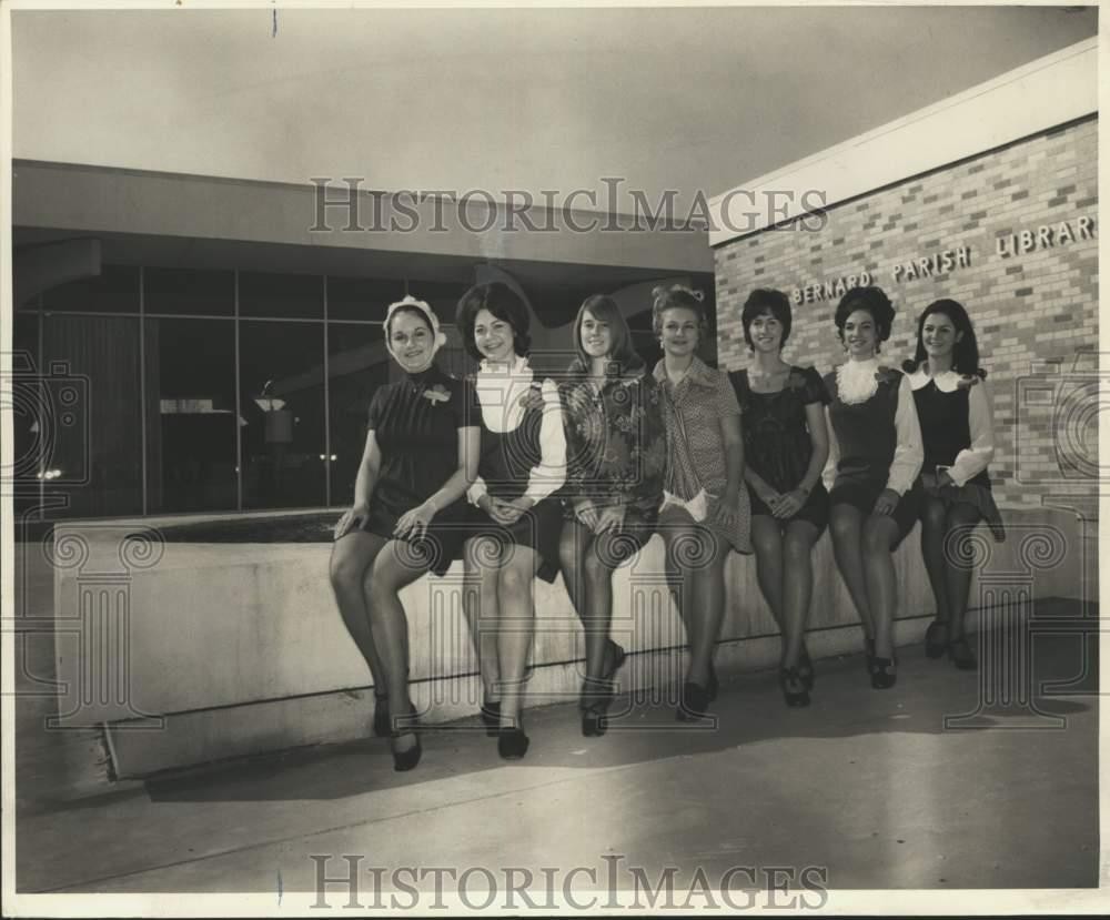 1970 Press Photo Miss St. Bernard Jaycee Pageant contestants. - noc24004