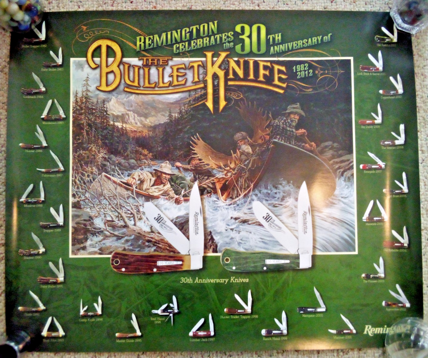 2012 REMINGTON BULLET KNIFE COMPANY 30TH ANNIVERSARY POSTER MK
