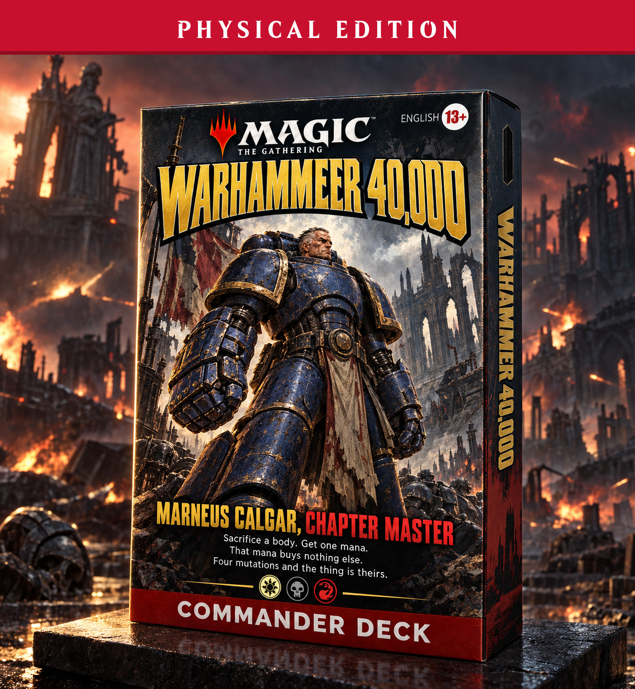 Warhammer 40,000, PRINTED 100 Card Commander Deck, MTG EDH Warhammer 40,000, PRINTED 100 Card Commander Deck, MTG EDH
