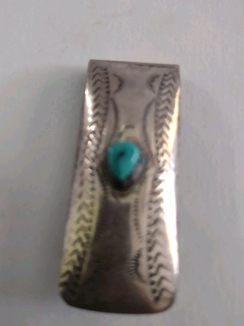 Vintage Money Clip Native American Sterling Silver Turquoise Money Clip 1 Vintage Money Clip Native American Sterling Silver Turquoise Money Clip 1