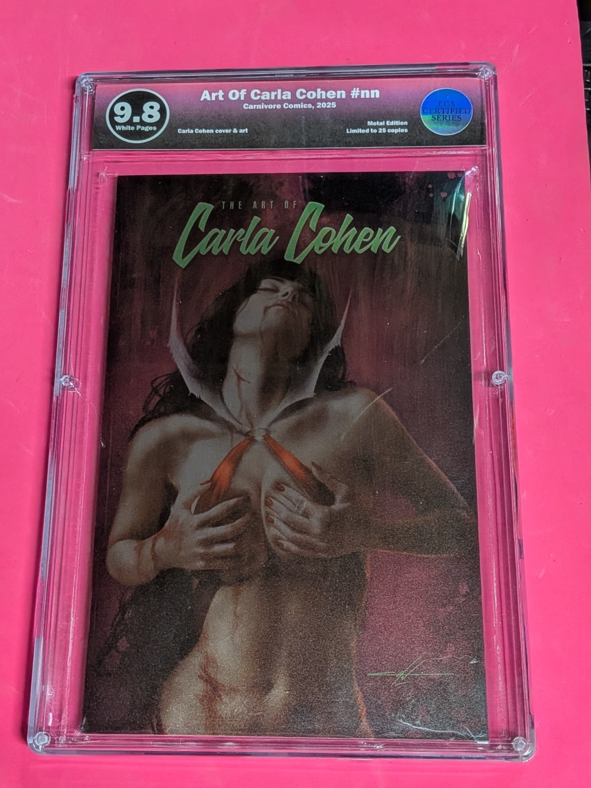 THE ART OF CARLA COHEN 9.8 NM+ LIMITED to 25 Metal Edition, EGS SLAB, RARE THE ART OF CARLA COHEN 9.8 NM+ LIMITED to 25 Metal Edition, EGS SLAB, RARE