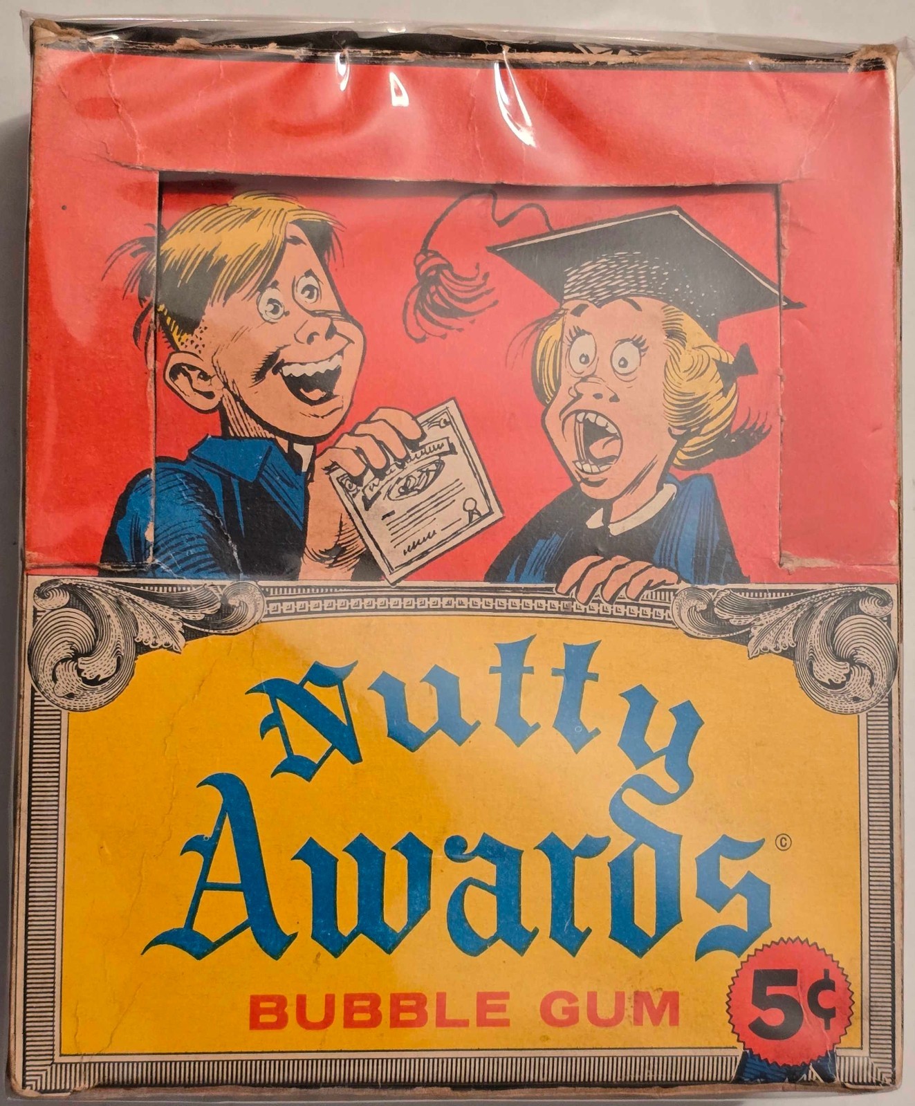 1964 Topps Nutty Awards Empty Display Box Jack Davis art SUPER RARE