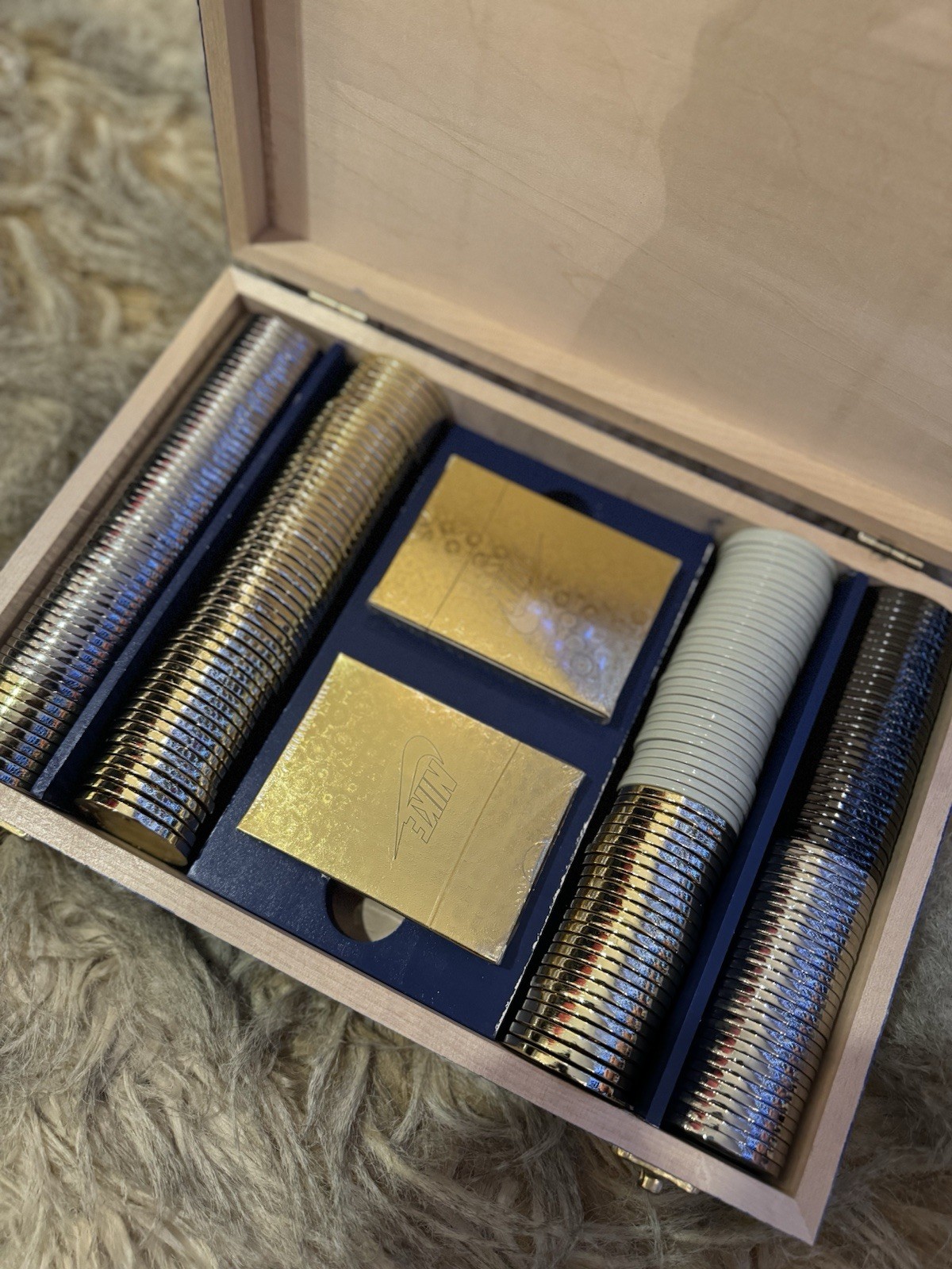 Rare Unreleased Nike Promo Poker Set . Read Description  Metal Poker Chips