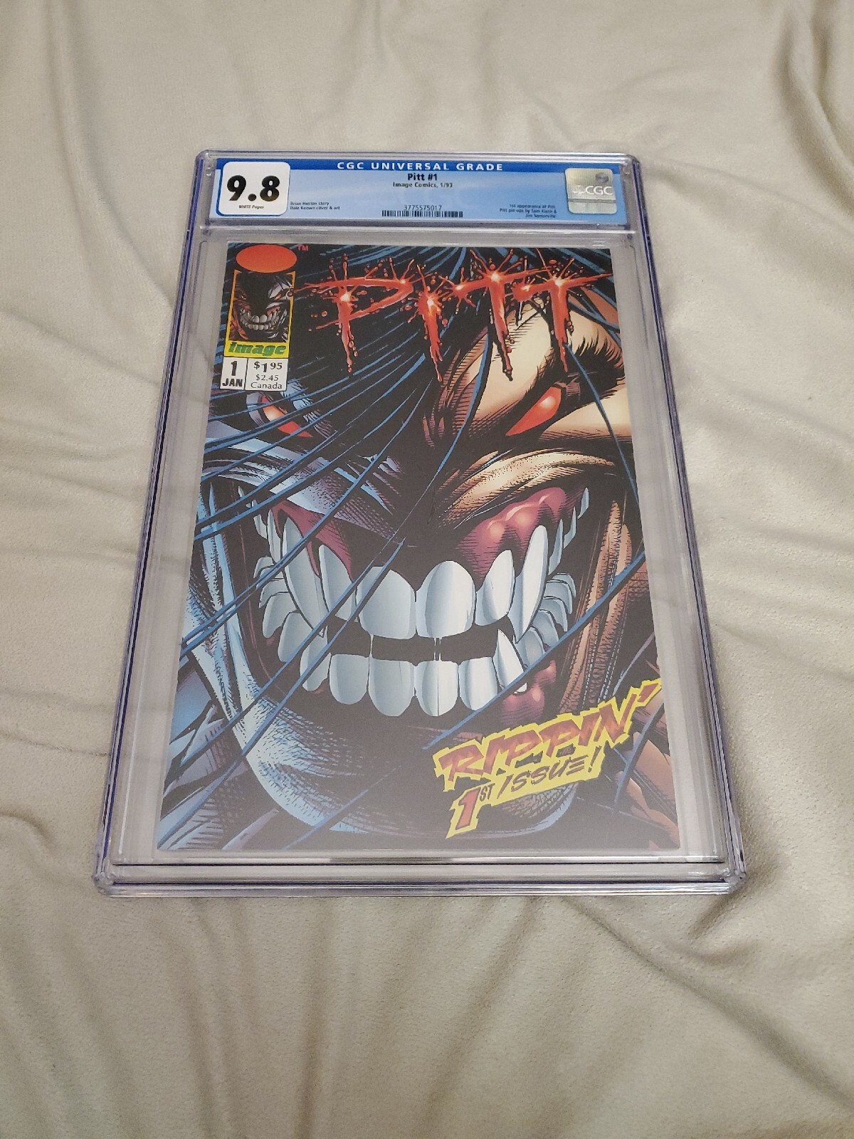 Pitt 1 CGC 9.8 1993 1st Appearance of Pitt 1st Rippin\' Issue 