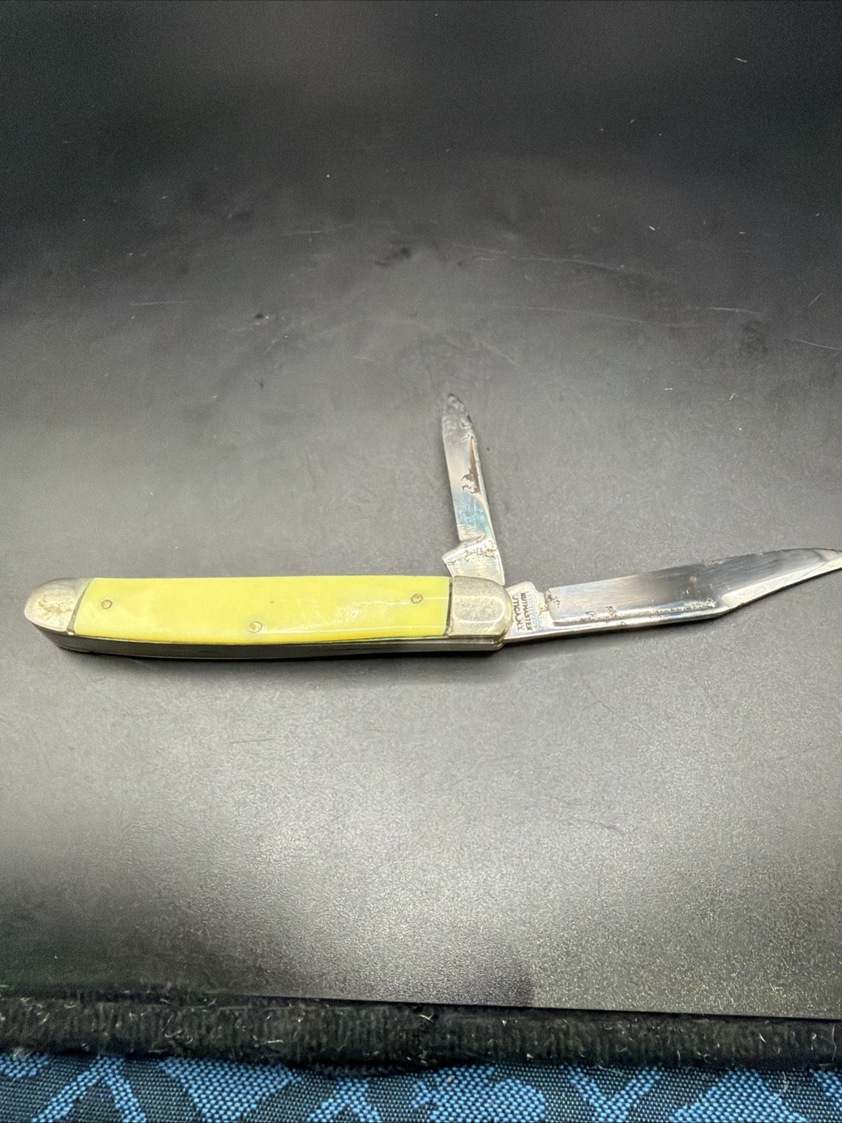 Vtg Kutmaster Utica NY 2Blade Folding Jack Pocket Knife Smooth Yellow Delrin USA Vtg Kutmaster Utica NY 2Blade Folding Jack Pocket Knife Smooth Yellow Delrin USA