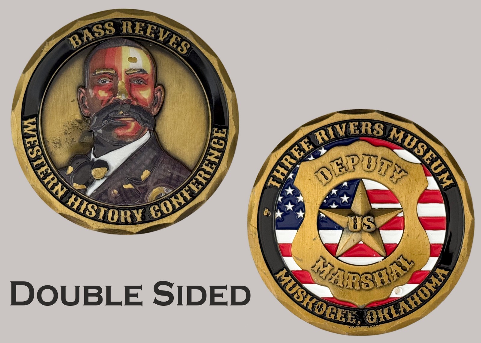 Bass Reeves Deputy US Marshal Western History Challenge Coin J#33 Bass Reeves Deputy US Marshal Western History Challenge Coin J#33