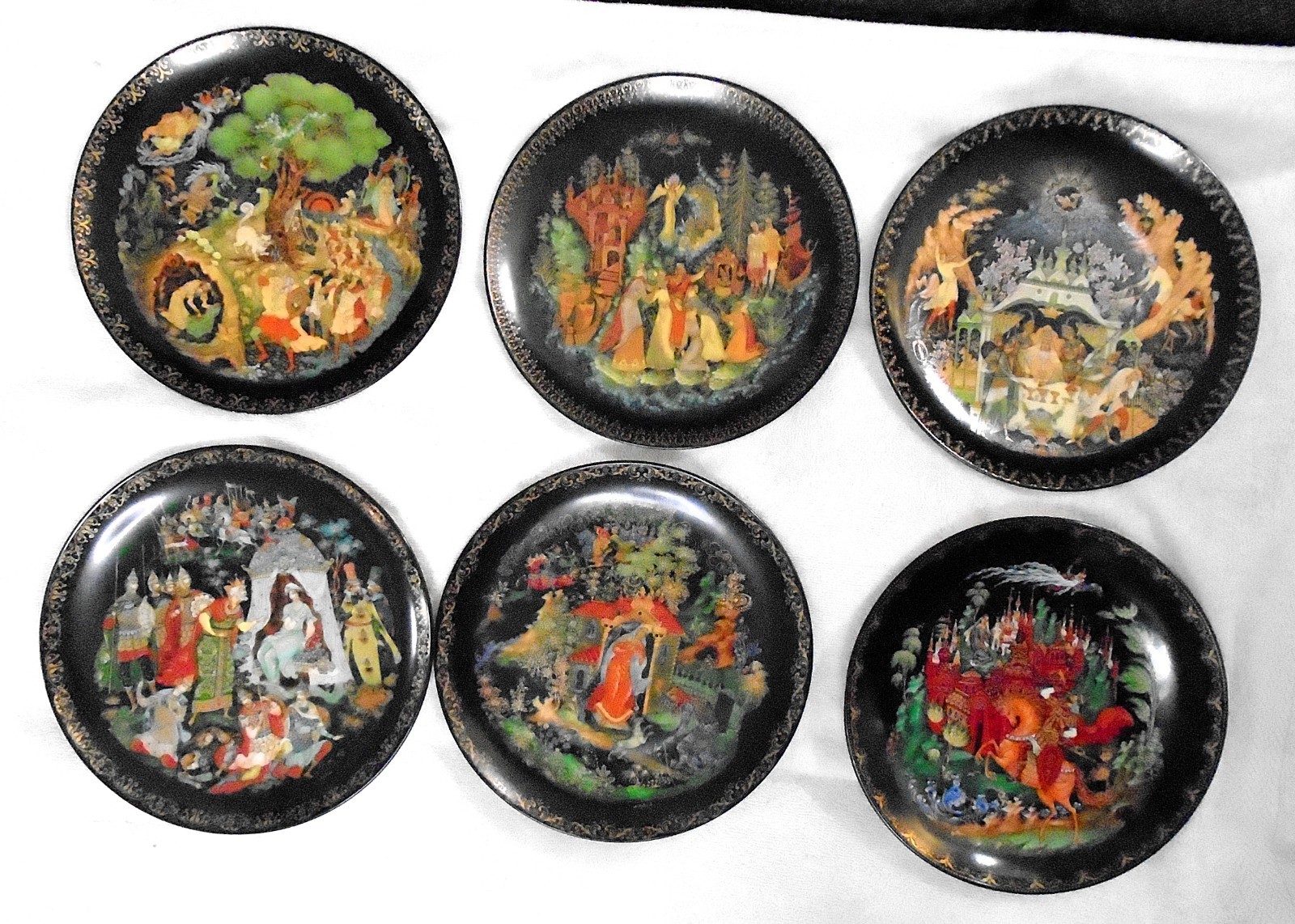 6 Vintage 1988 Bradford Exchange Russian Legends Collector Plates Set Golden Ed 6 Vintage 1988 Bradford Exchange Russian Legends Collector Plates Set Golden Ed