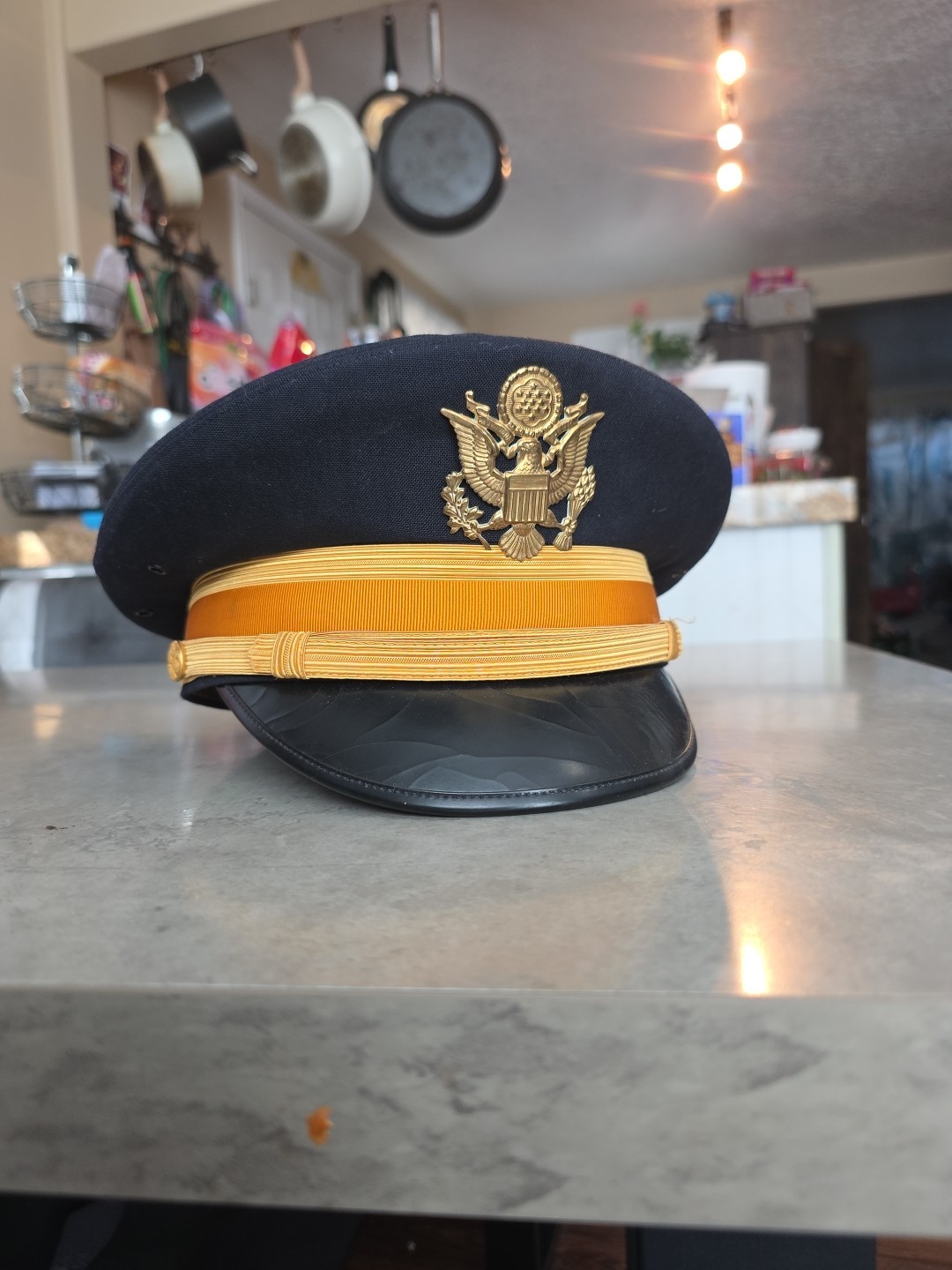 United States Army WWll (legit) officers cap and stripes