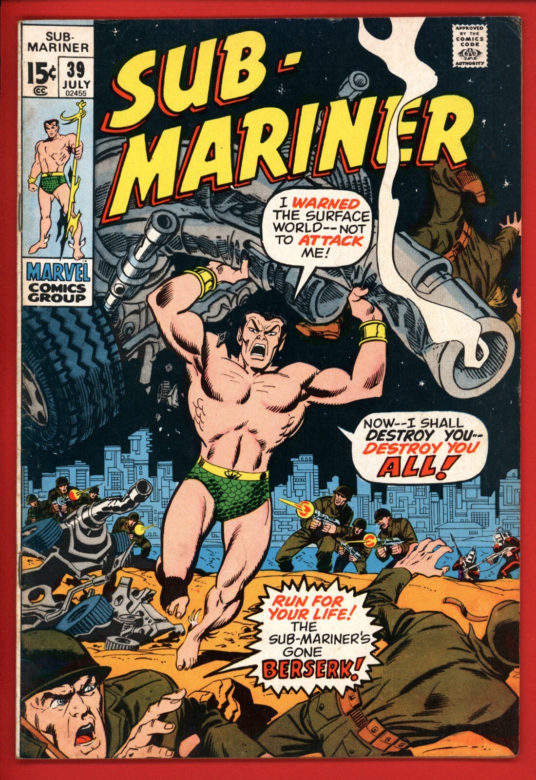 Sub-Mariner 39 5.0 VG FN very good fine Marvel comics Sub-Mariner 39 5.0 VG FN very good fine Marvel comics