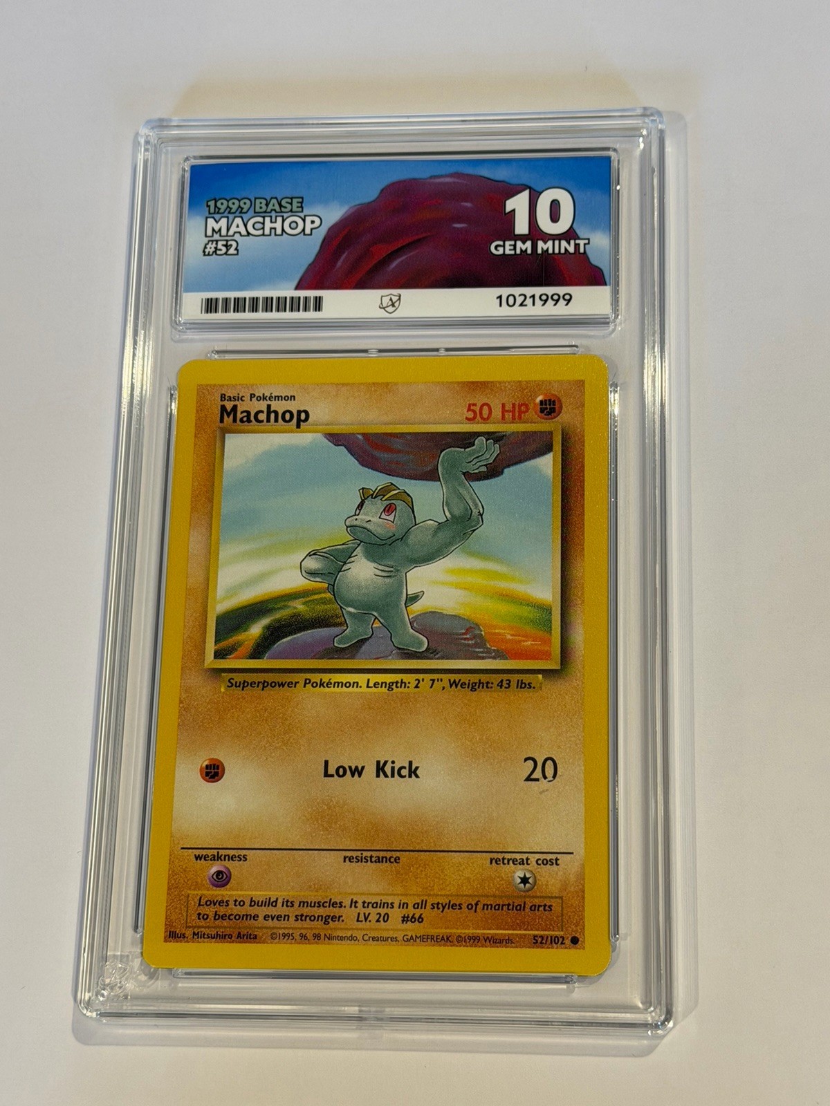 1999, Machop, #52, Base, ACE 10
