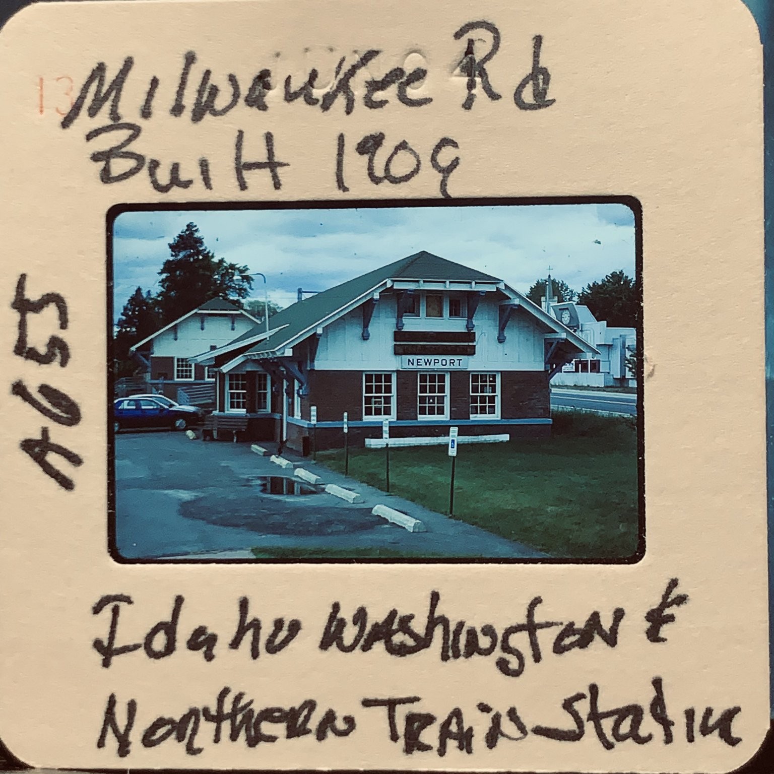 Newport WA/ID Train Station 2004 35mm Slide Milwaukee Rd Idaho Washington Newport WA/ID Train Station 2004 35mm Slide Milwaukee Rd Idaho Washington