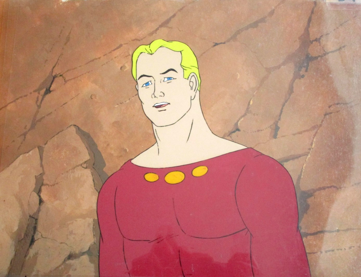 FLASH GORDON 1979 Filmation ORIGINAL PRODUCTION drawing CEL + PROD BACKGROUND