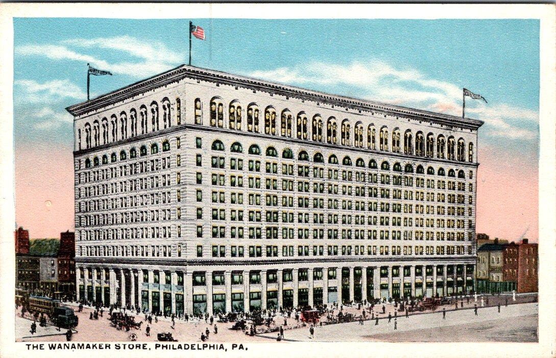 1910-20\'s THE WANAMAKER\'S DEPARTMENT STORE PHILADELPHIA PA ANTIQUE POSTCARD