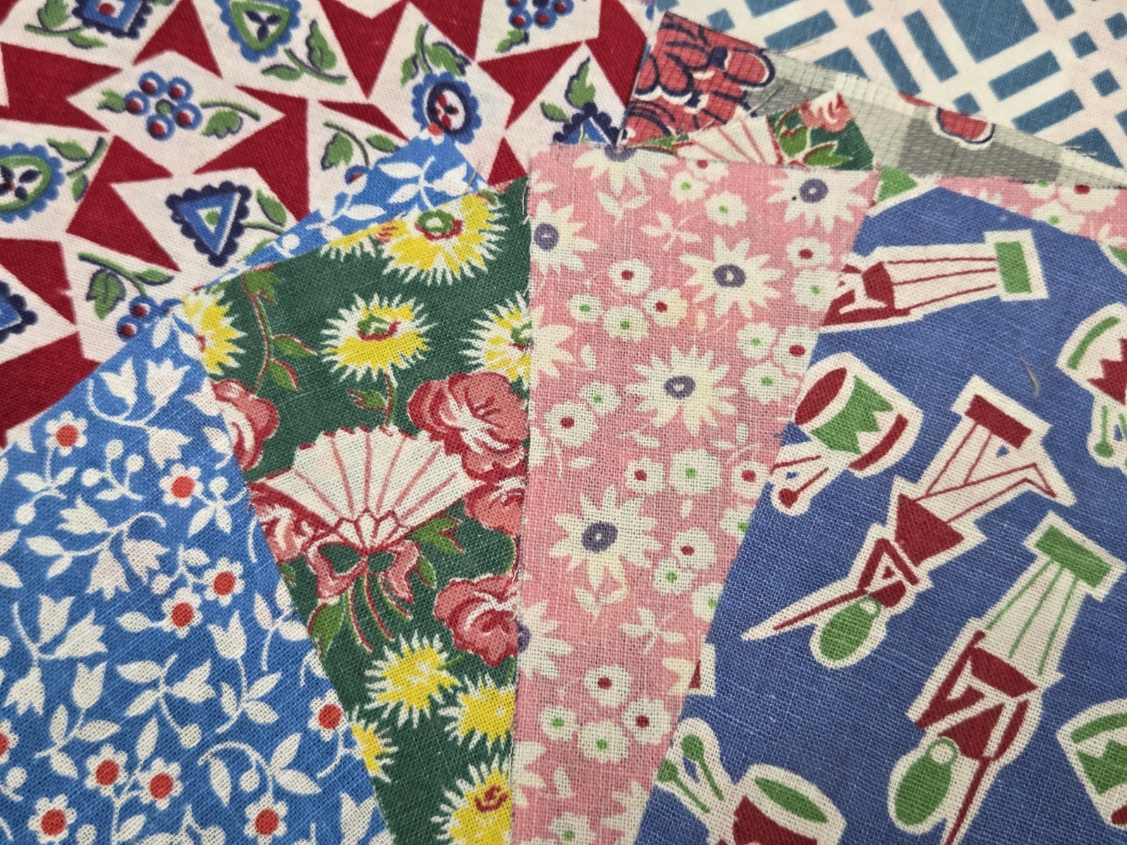 BEST 20 Vintage Feedsack Fabric Quilt 5x5 BEST 20 Vintage Feedsack Fabric Quilt 5x5